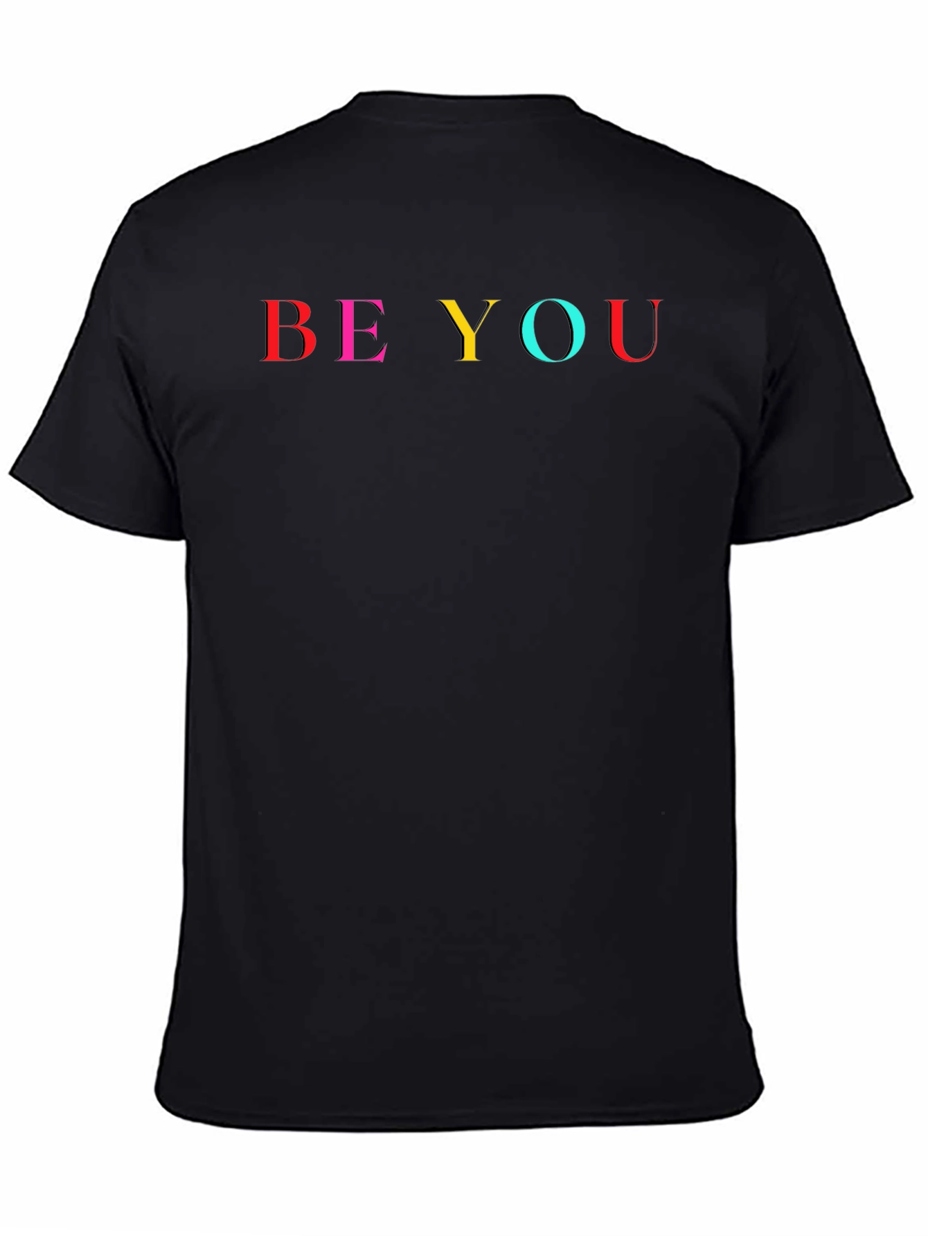 Be You Graphic Tee - Black Cotton T-Shirt