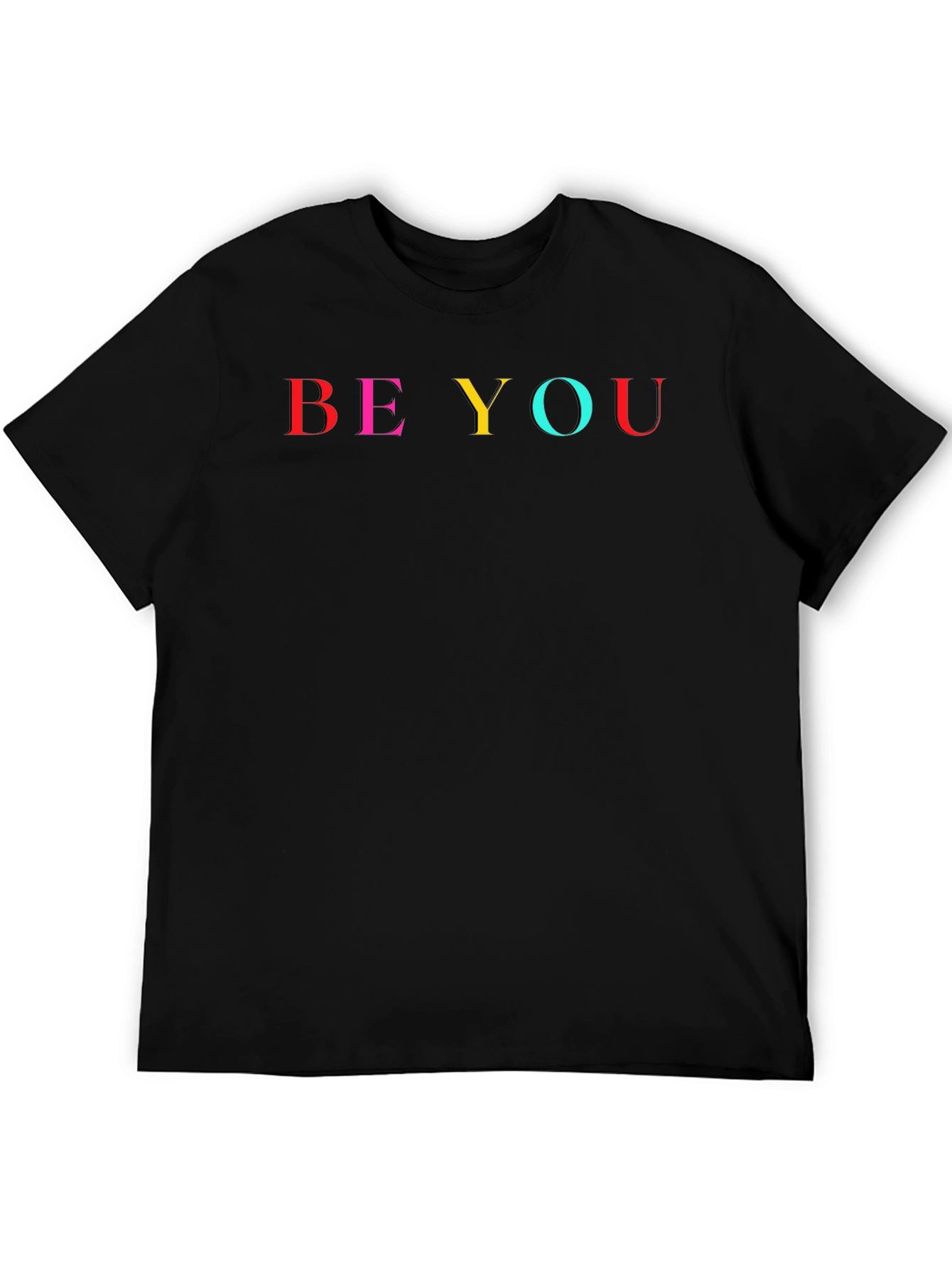 Be You Graphic Tee - Black Cotton T-Shirt