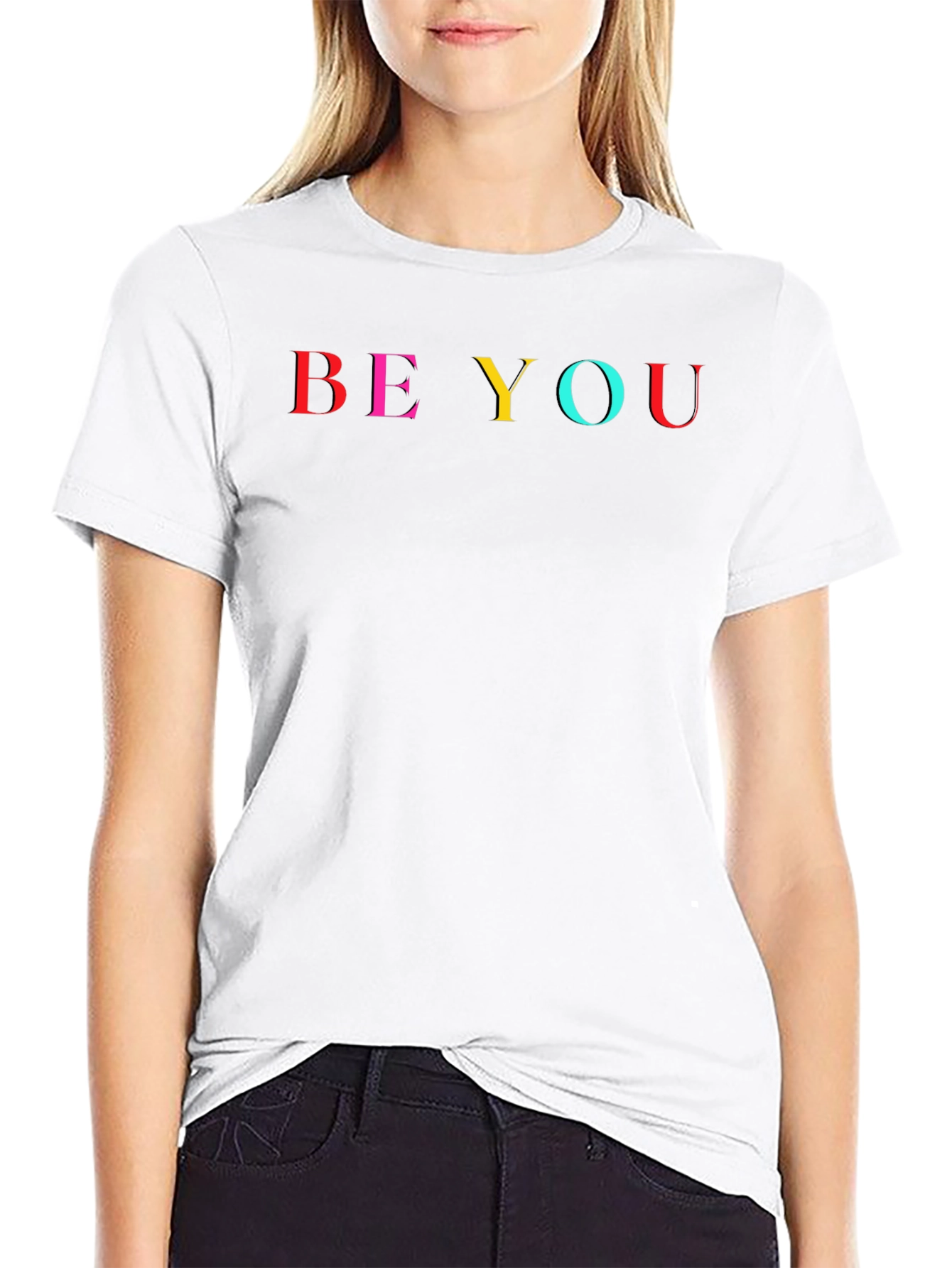 Be You Graphic Tee - Black Cotton T-Shirt