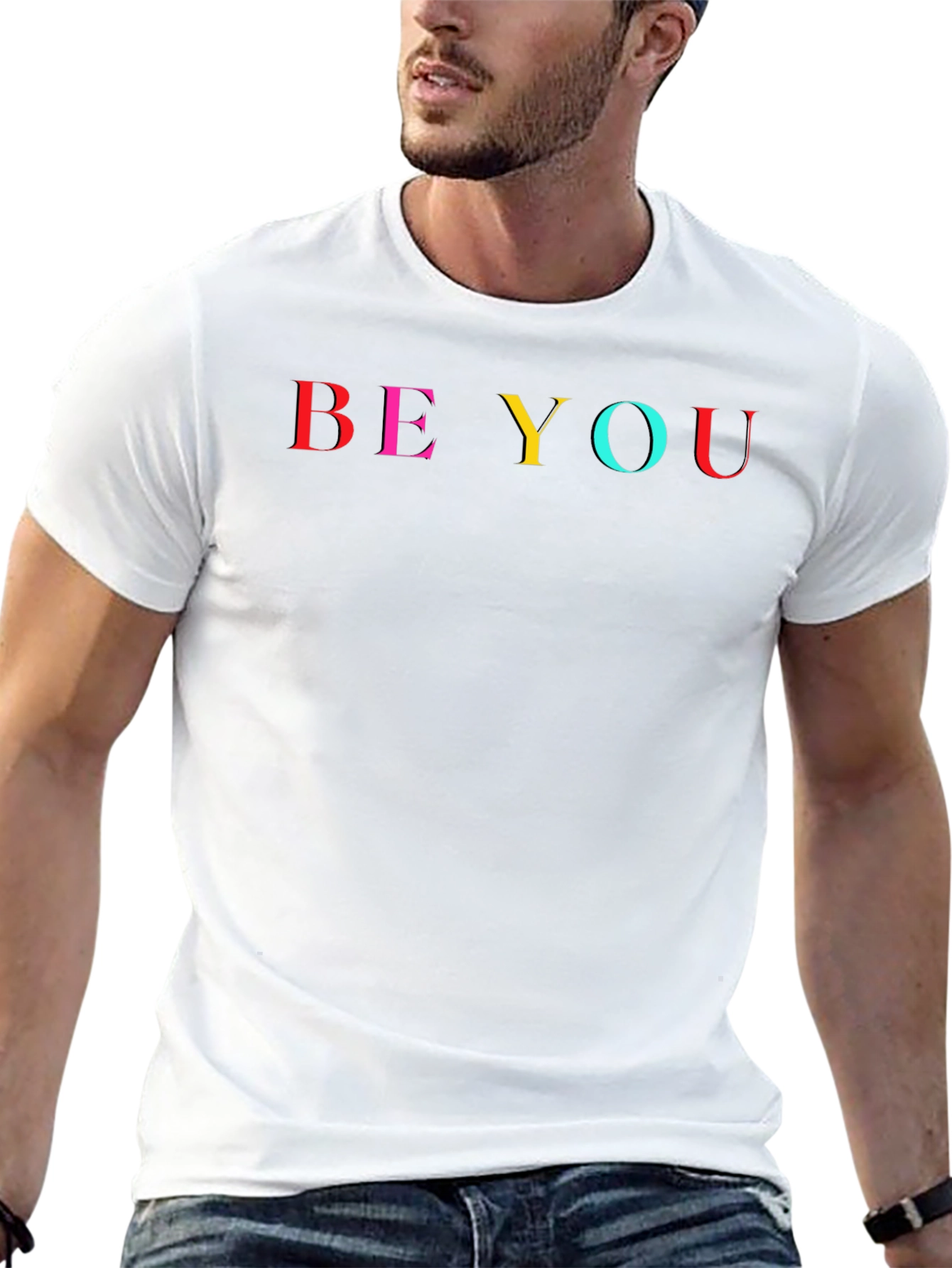 Be You Graphic Tee - Black Cotton T-Shirt
