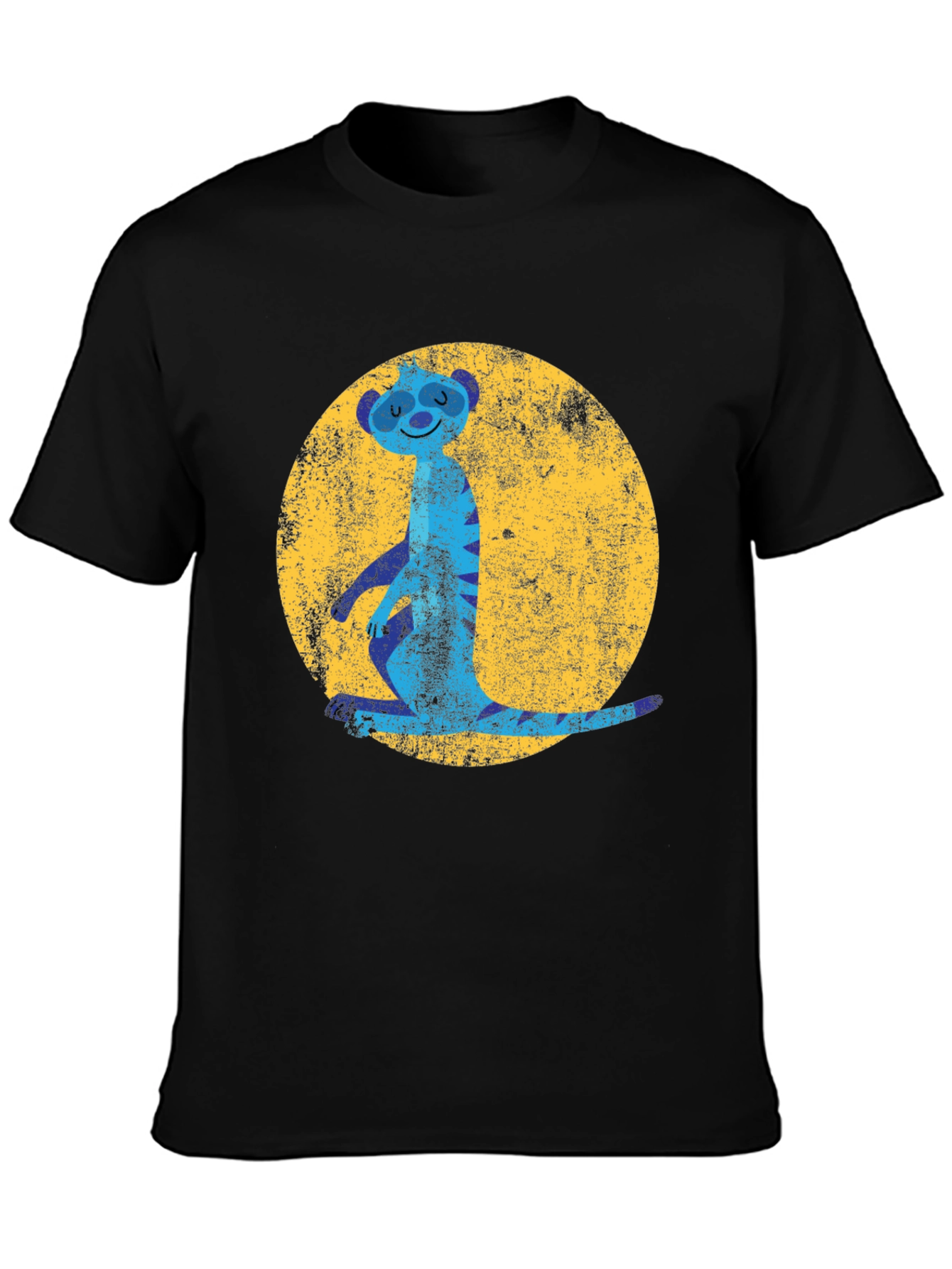 Meerkat Moon Mens Graphic Tee - Black