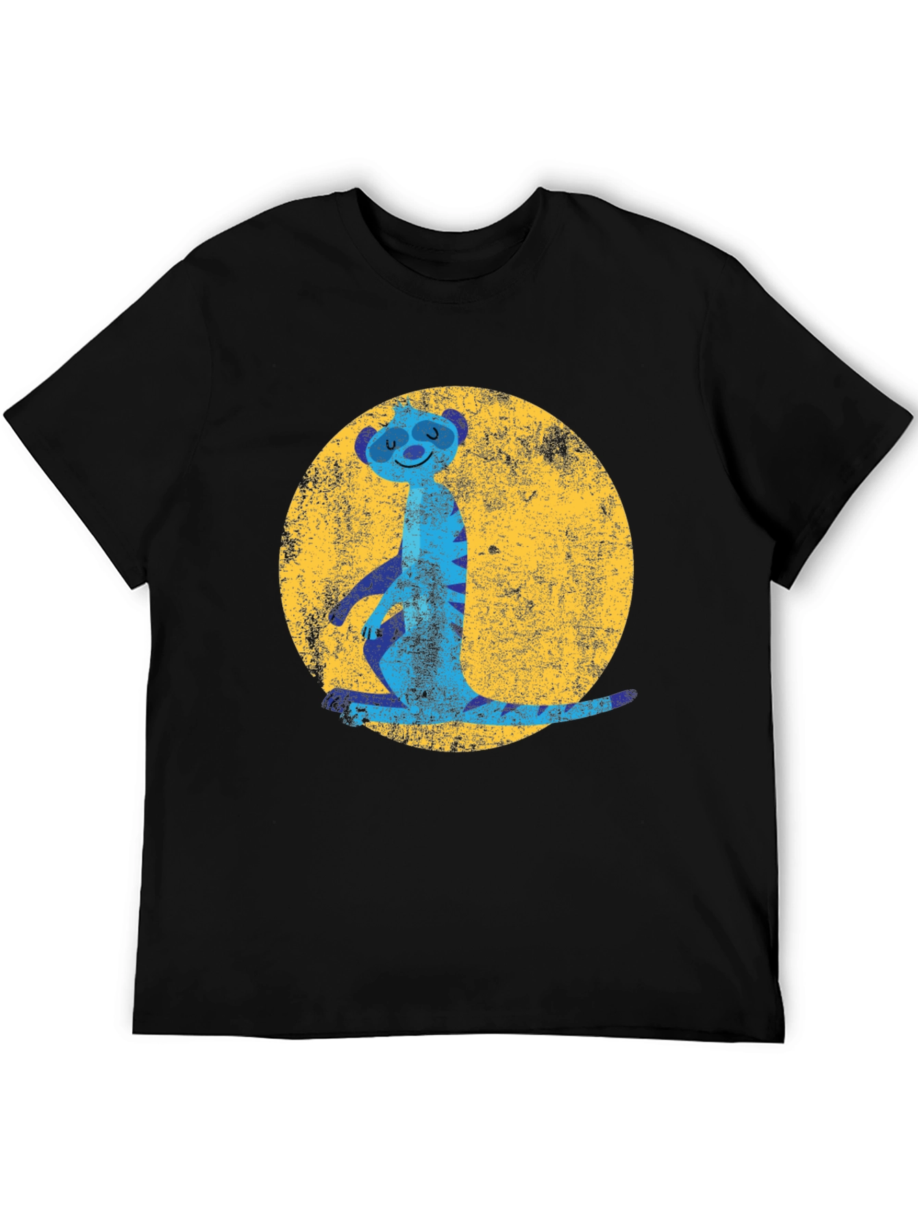 Meerkat Moon Mens Graphic Tee - Black