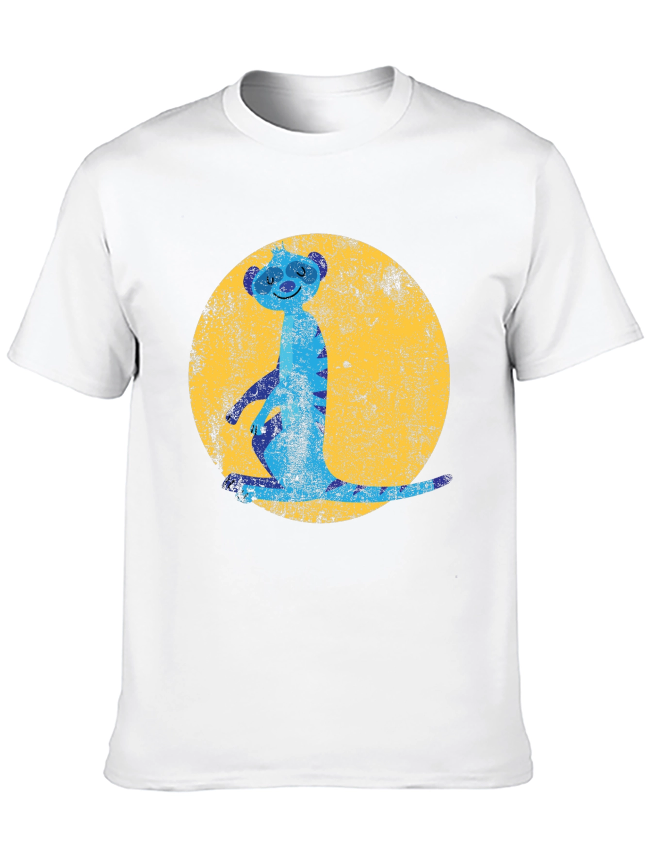 Meerkat Moon Mens Graphic Tee - Black