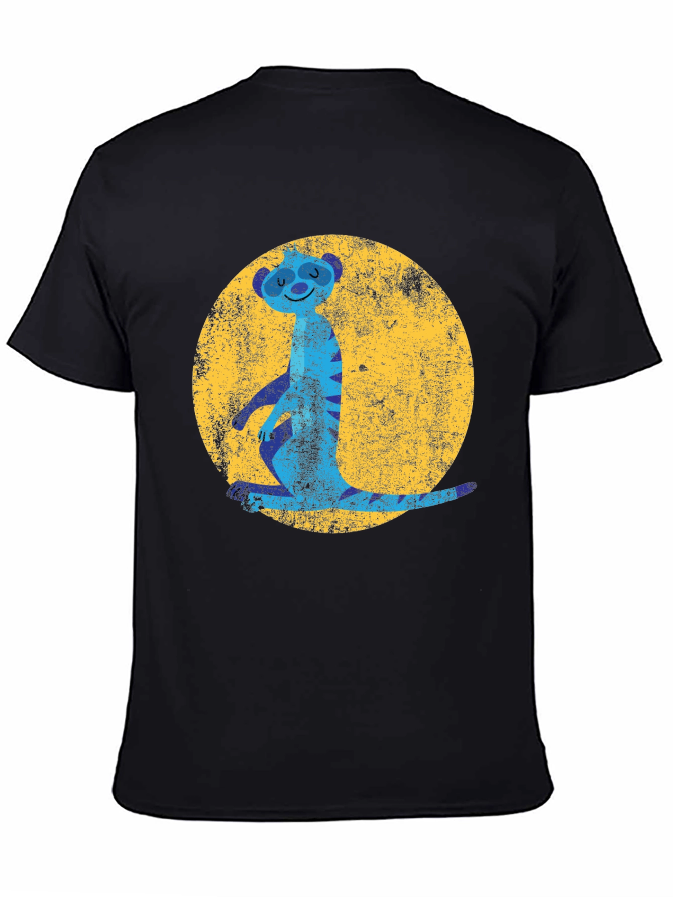 Meerkat Moon Mens Graphic Tee - Black