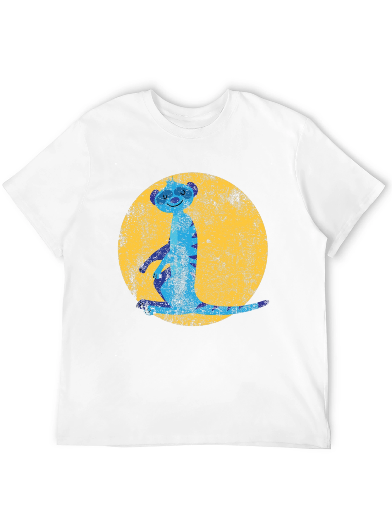 Meerkat Moon Mens Graphic Tee - Black