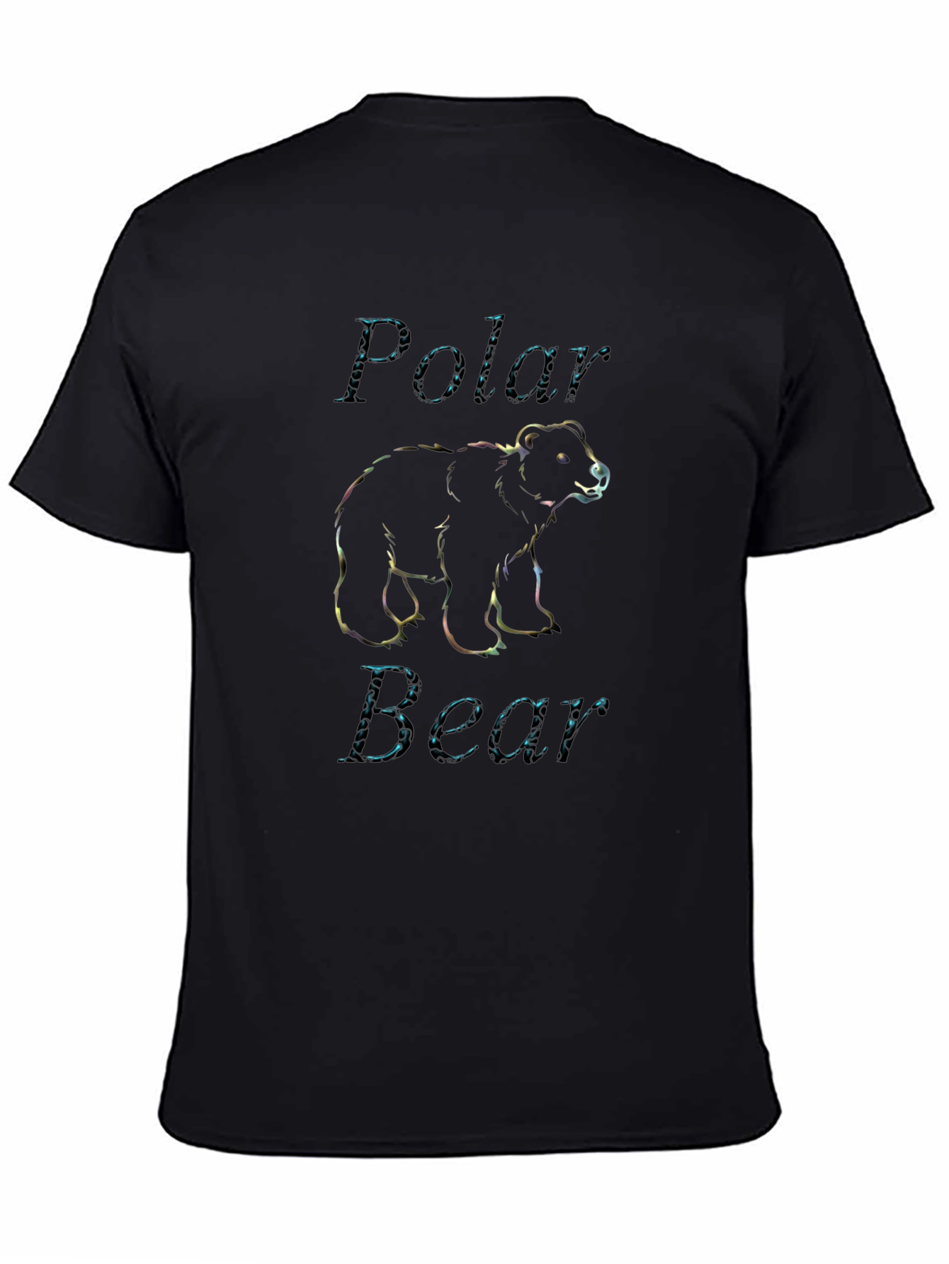 Polar Bear Graphic Black T-Shirt - Mens Casual Tee
