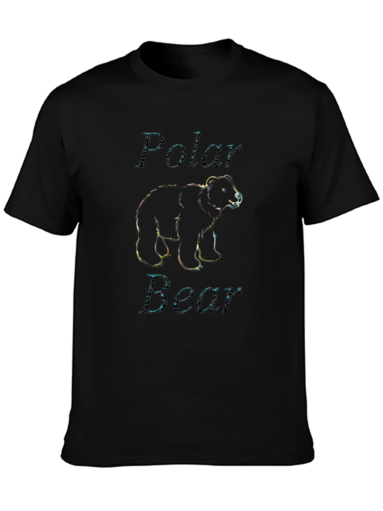 Polar Bear Graphic Black T-Shirt - Mens Casual Tee