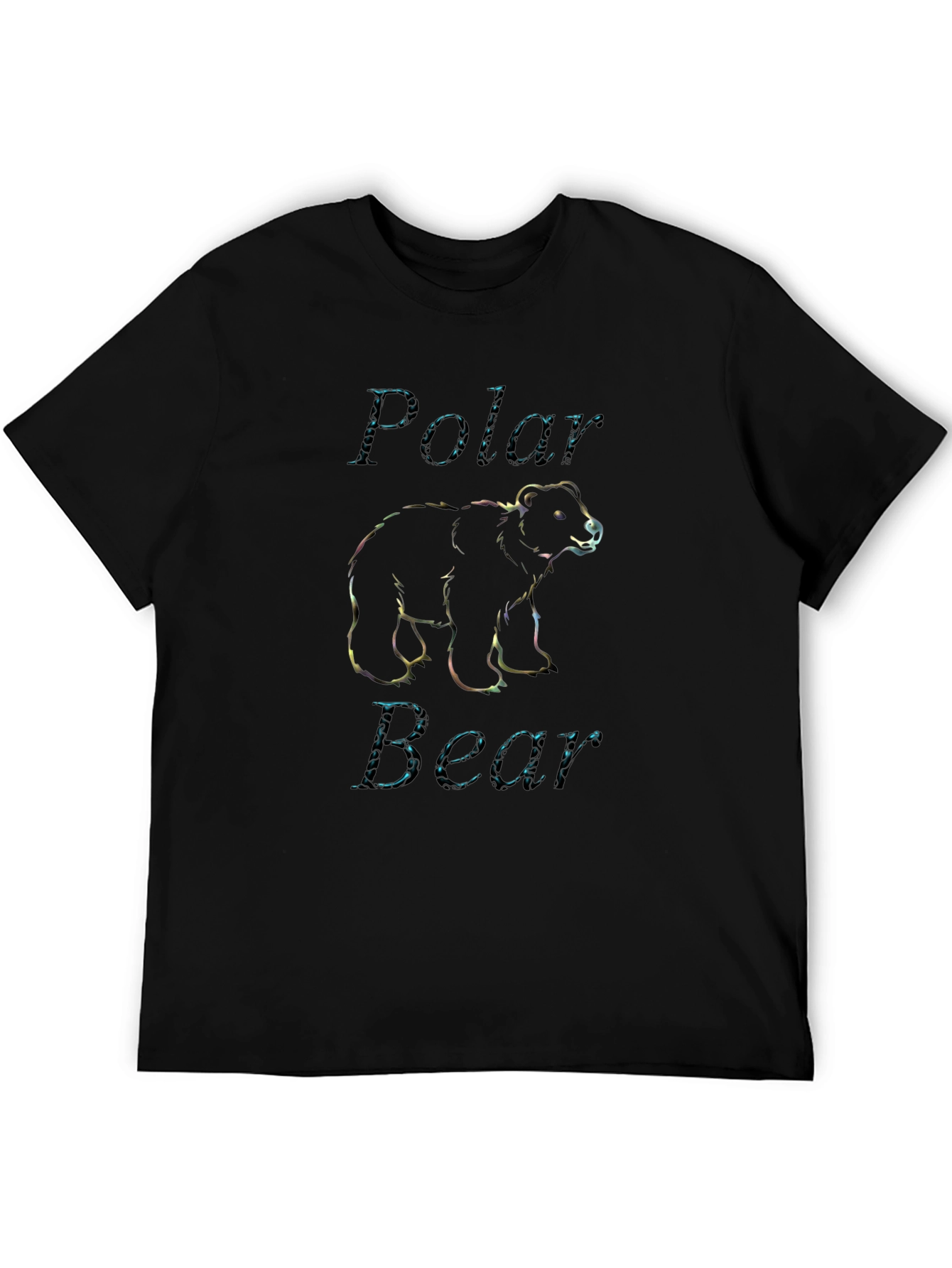 Polar Bear Graphic Black T-Shirt - Mens Casual Tee