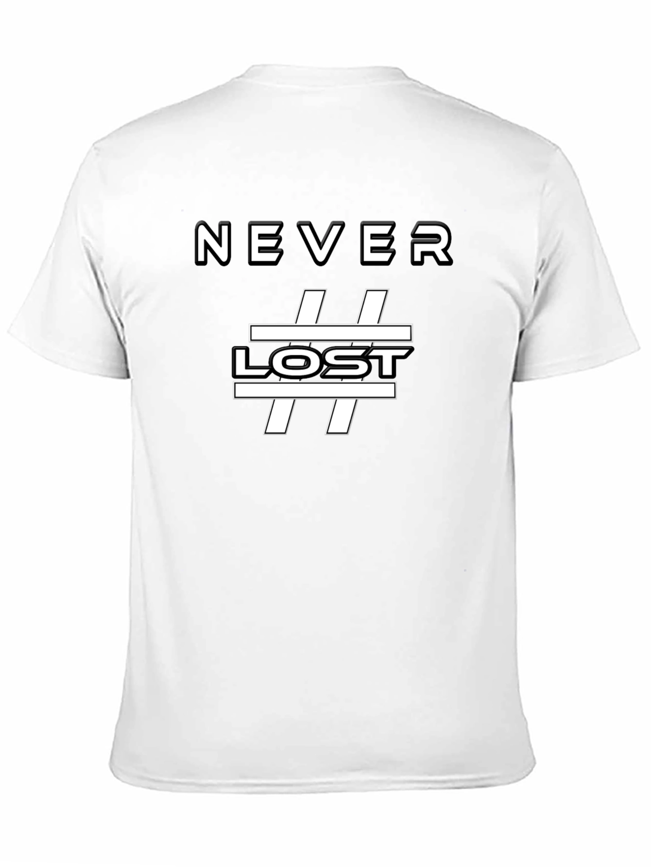 Never Lost Graphic Tee - Black Casual T-Shirt