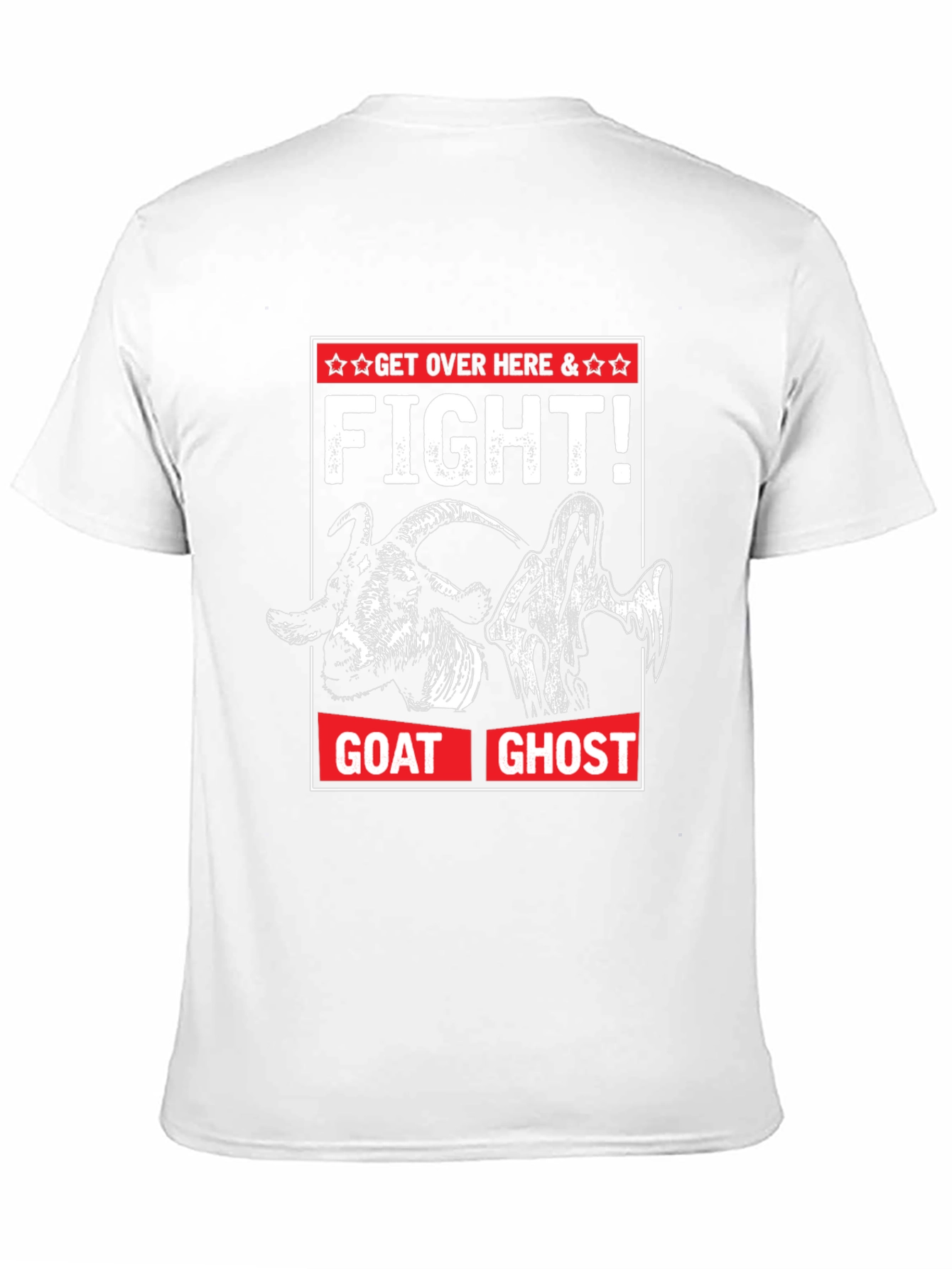 Goat Ghost Fight T-Shirt Funny Halloween Tee