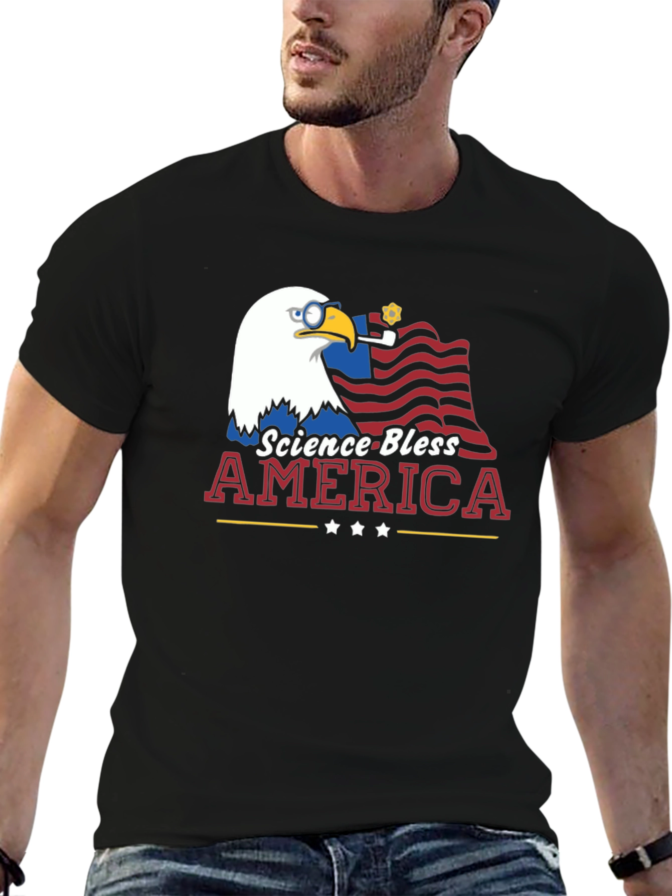 Science Bless America Graphic T-Shirt