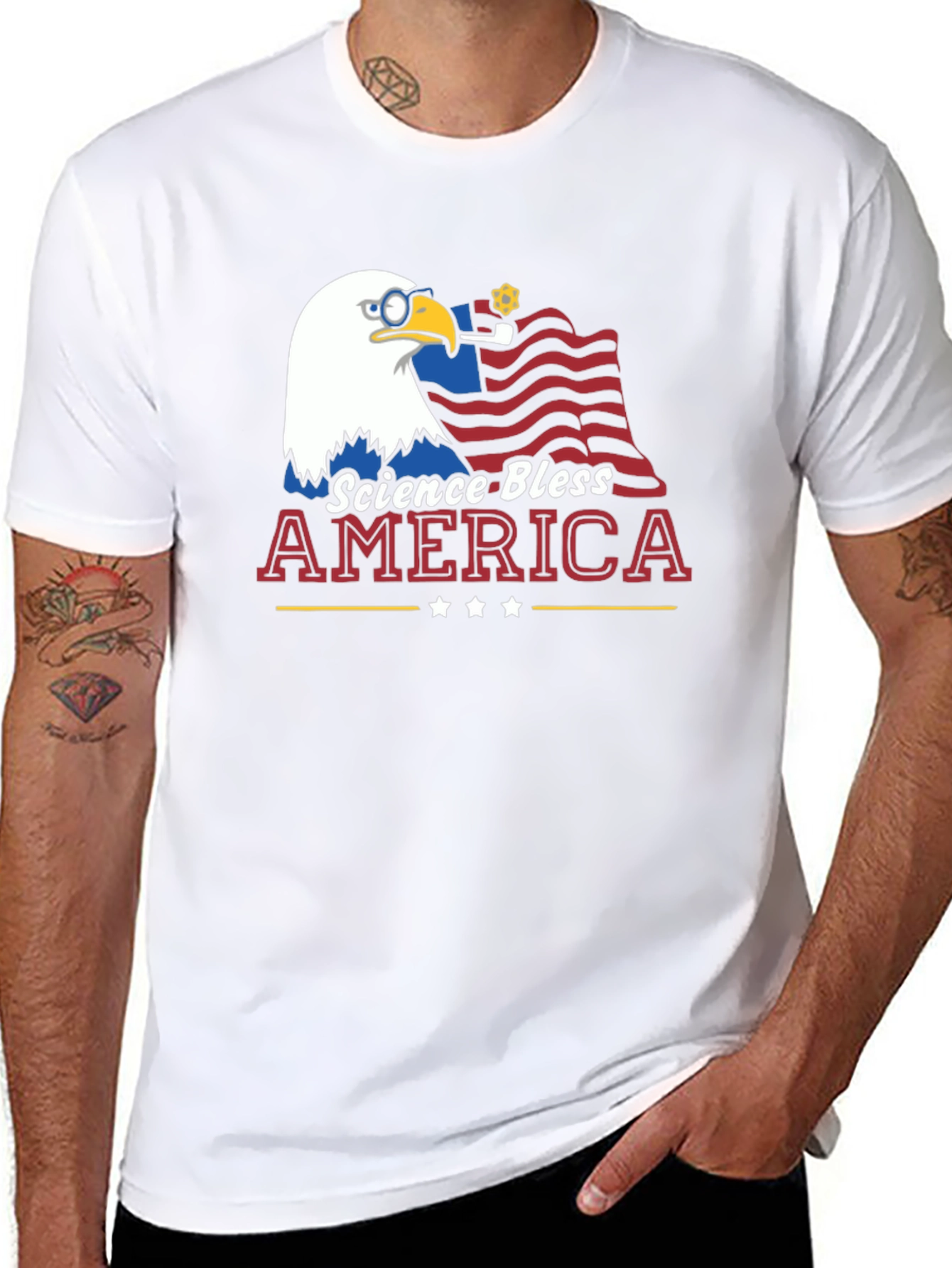 Science Bless America Graphic T-Shirt