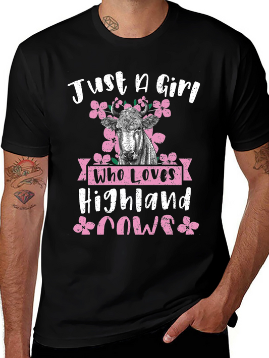 Just A Girl Who Loves Highland Cows T-Shirt