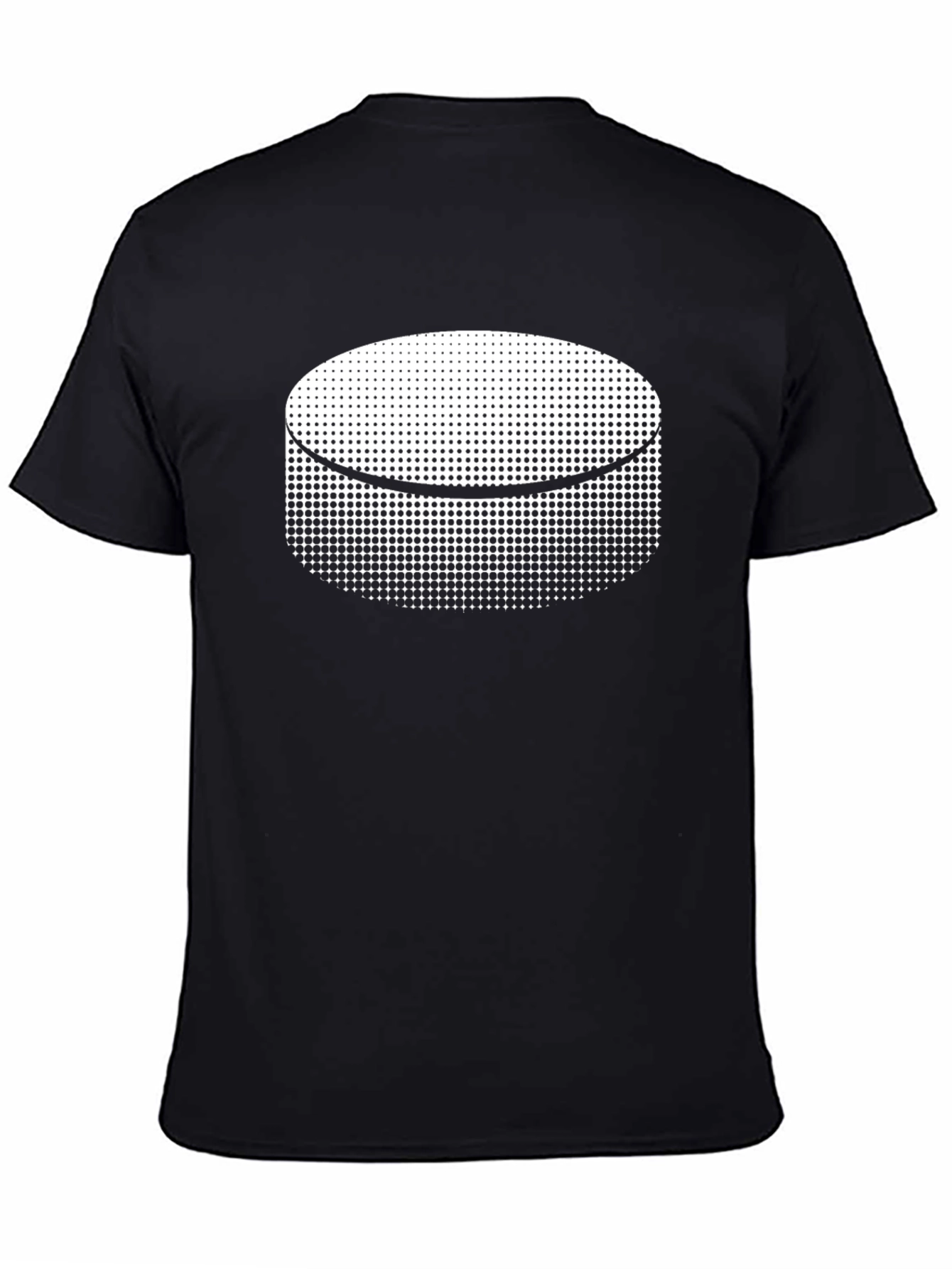 Hockey Puck Graphic Tee - Black Cotton Comfort