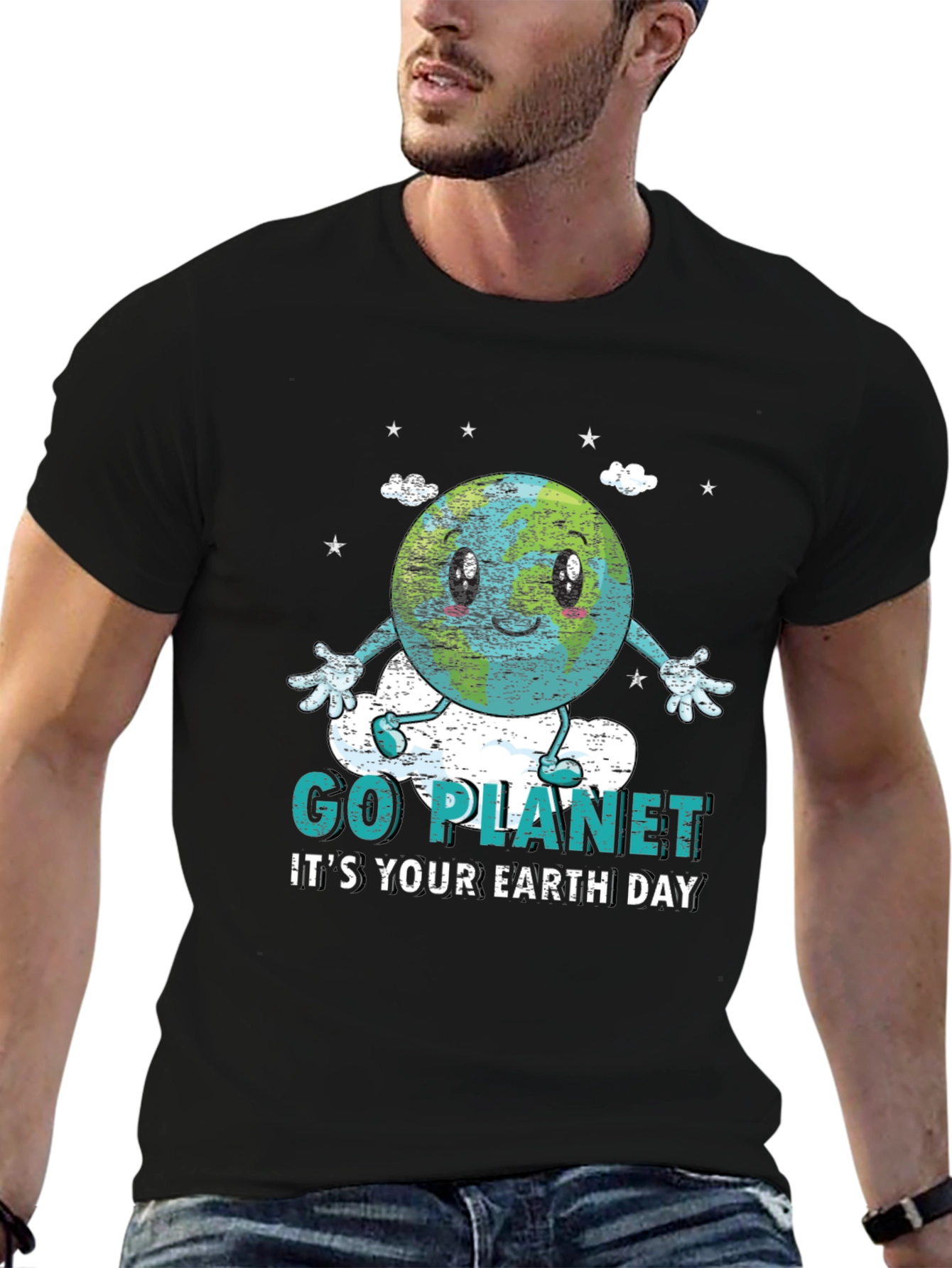 Go Planet Earth Day Graphic T-Shirt