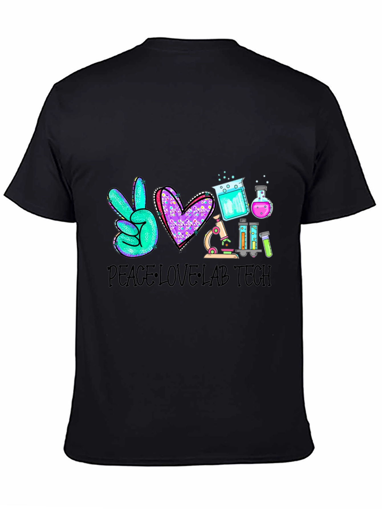 Peace Love Lab Tech T-Shirt Science Tee