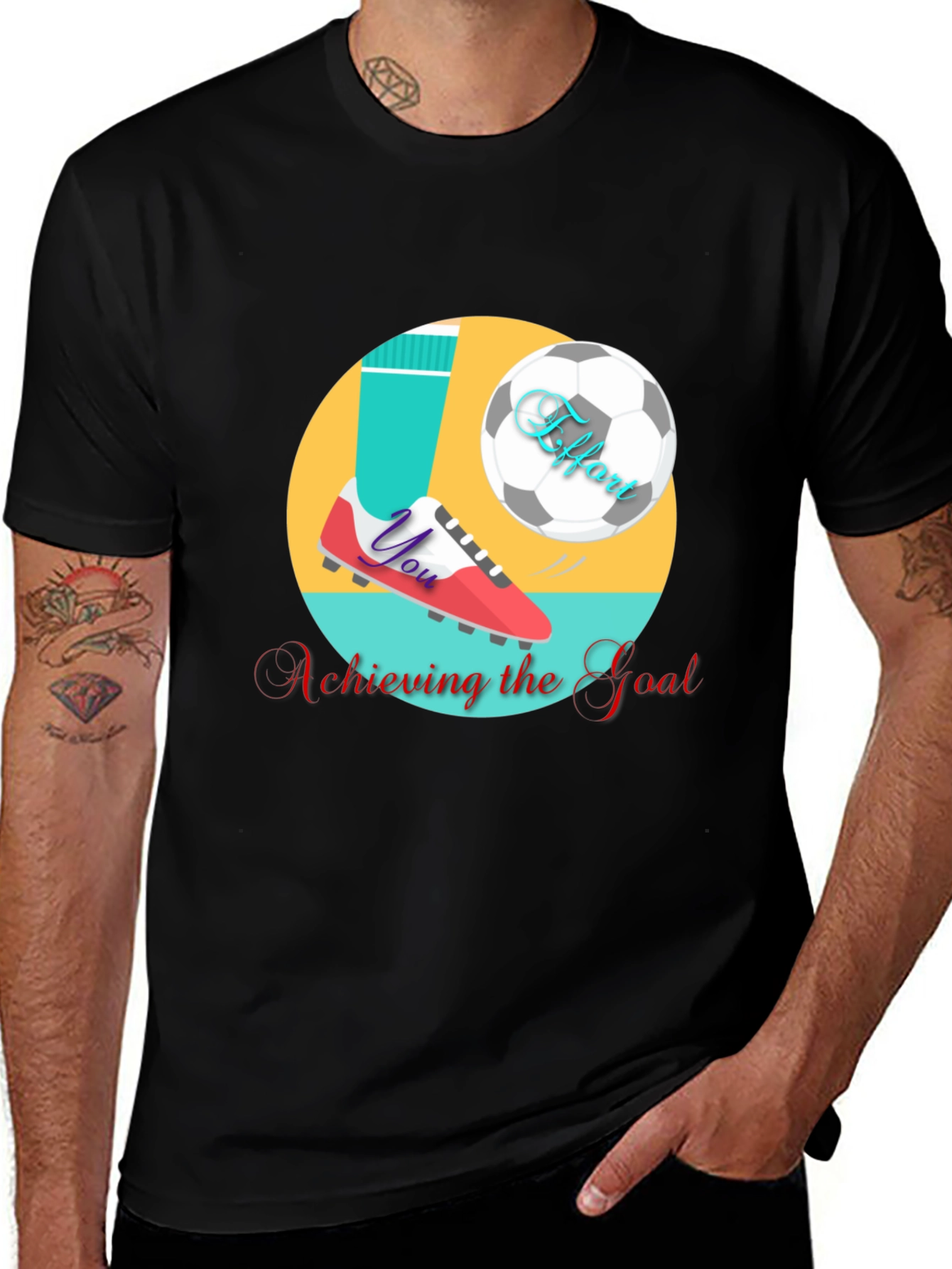 Achieving the Goal T-Shirt - Soccer Motivation