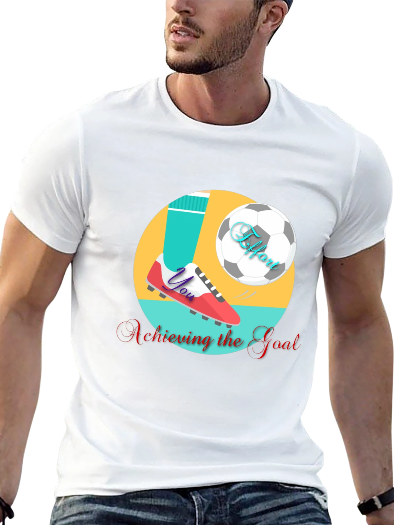 Achieving the Goal T-Shirt - Soccer Motivation