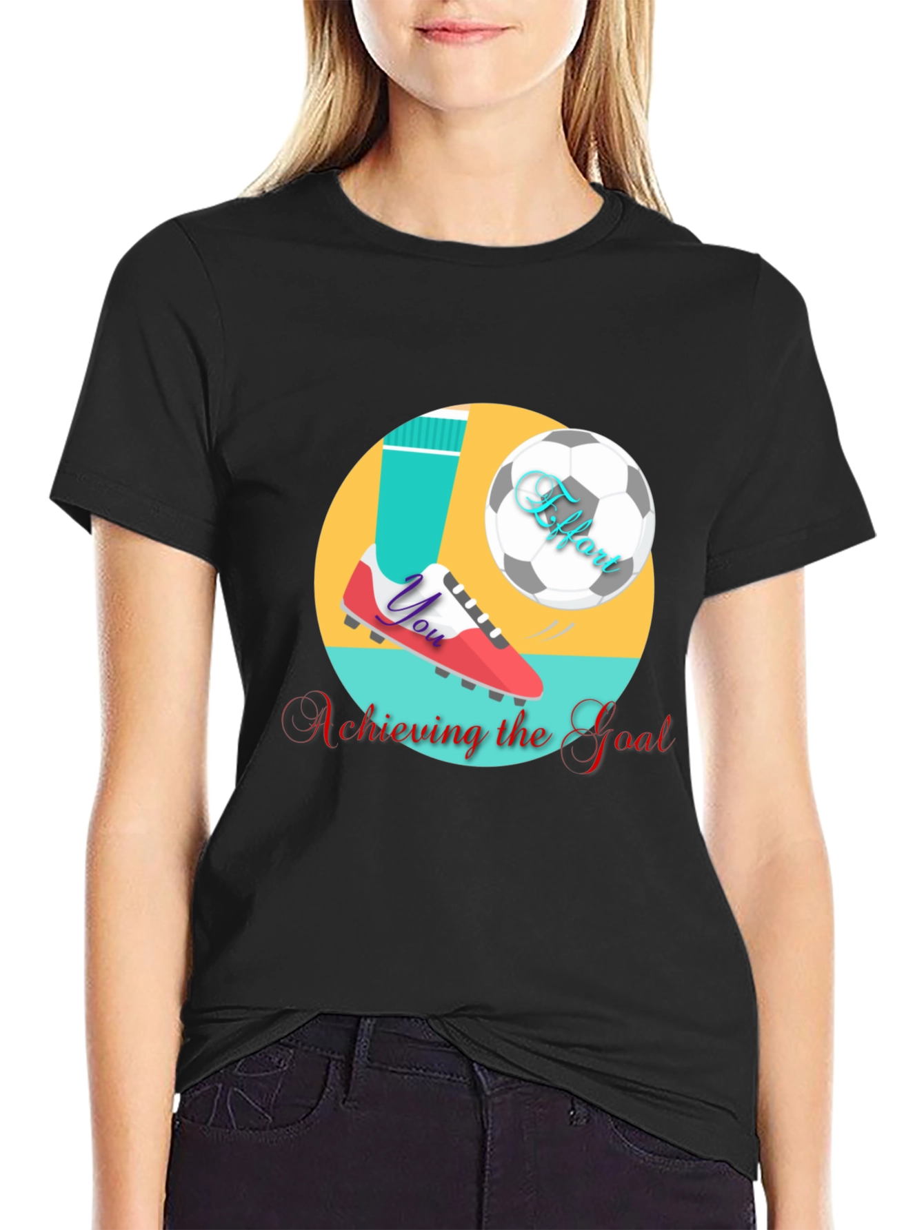 Achieving the Goal T-Shirt - Soccer Motivation
