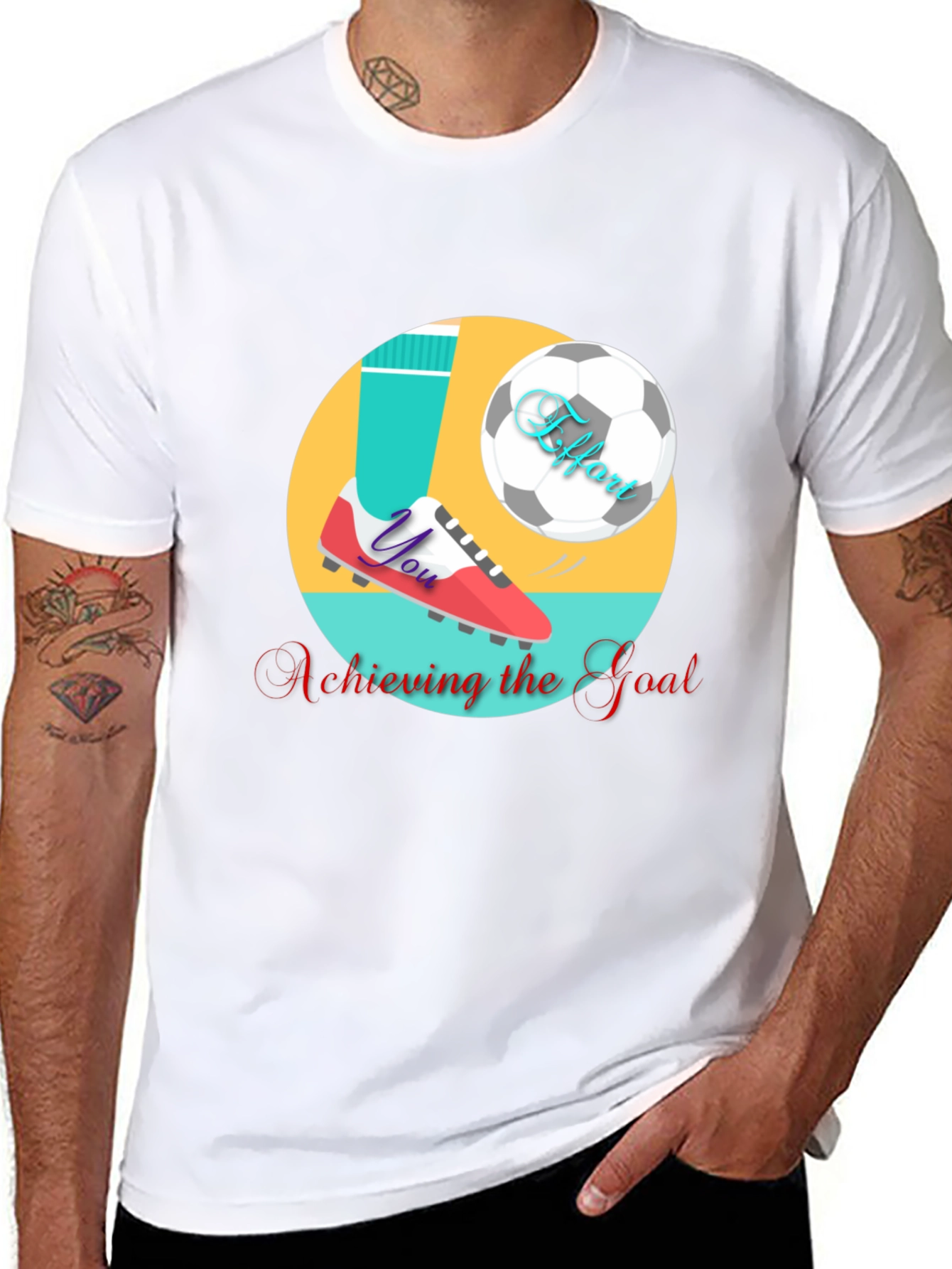 Achieving the Goal T-Shirt - Soccer Motivation