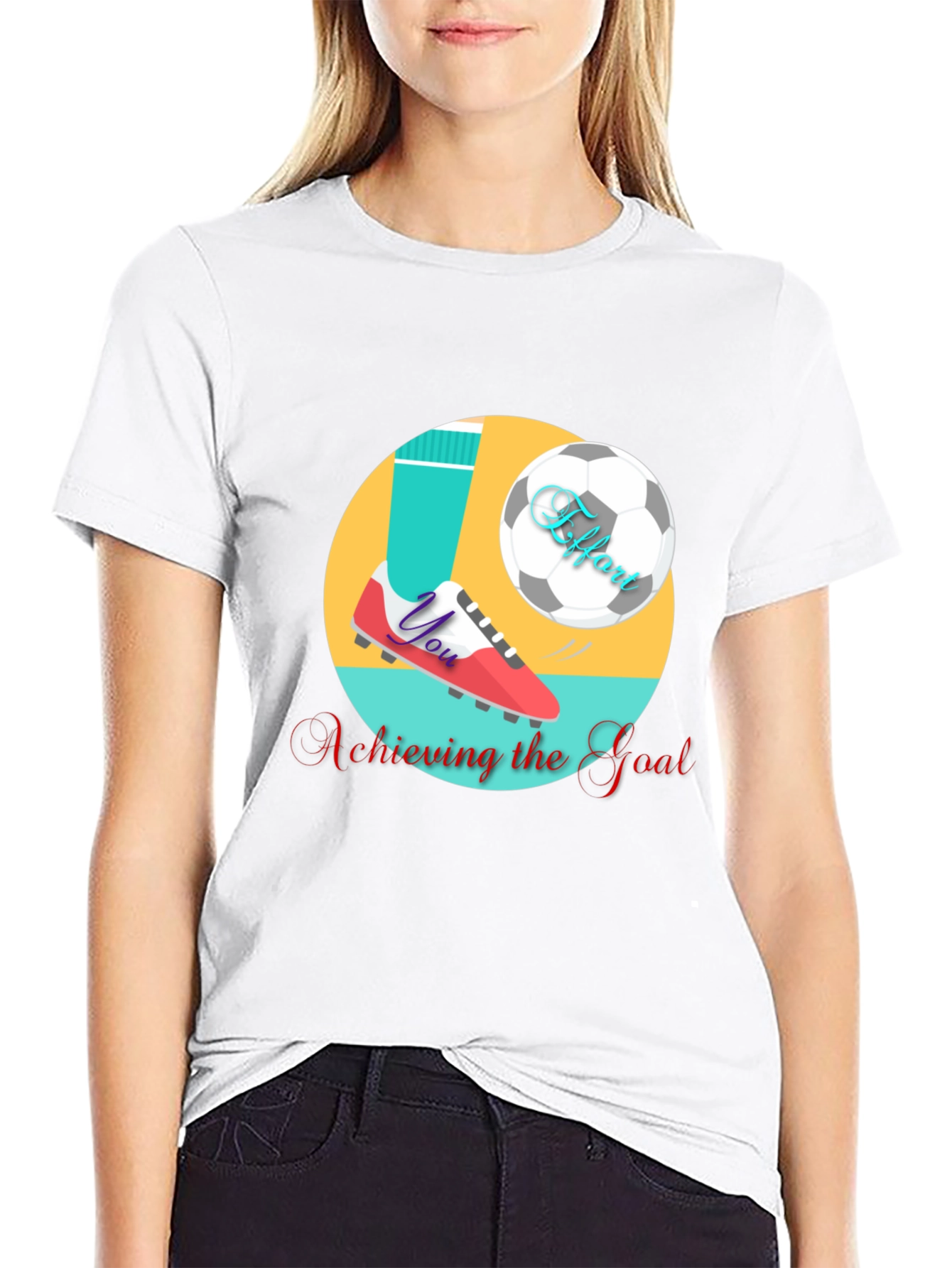 Achieving the Goal T-Shirt - Soccer Motivation
