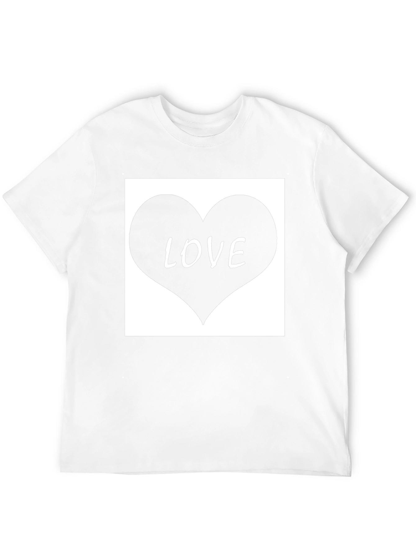 Love Heart Graphic Tee - Black Casual T-Shirt