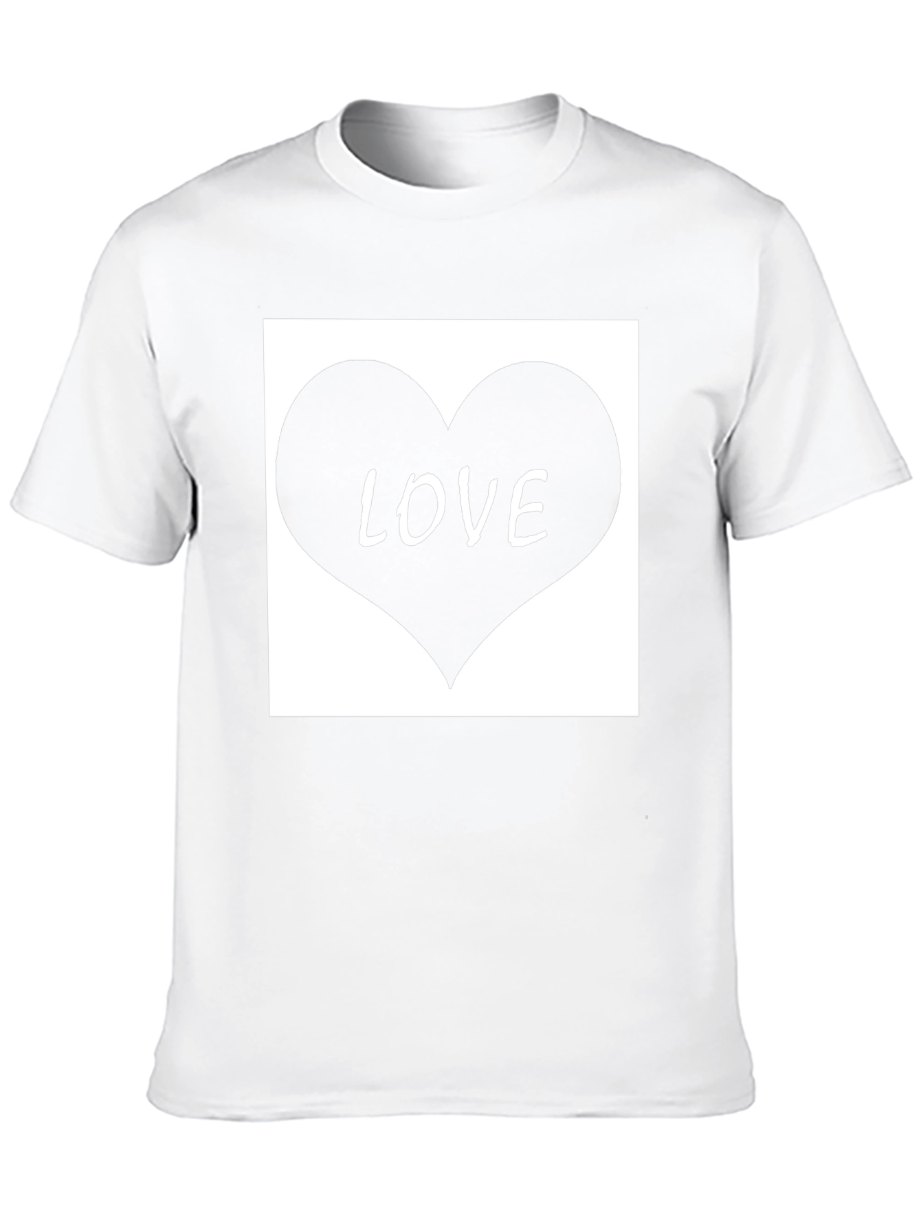 Love Heart Graphic Tee - Black Casual T-Shirt