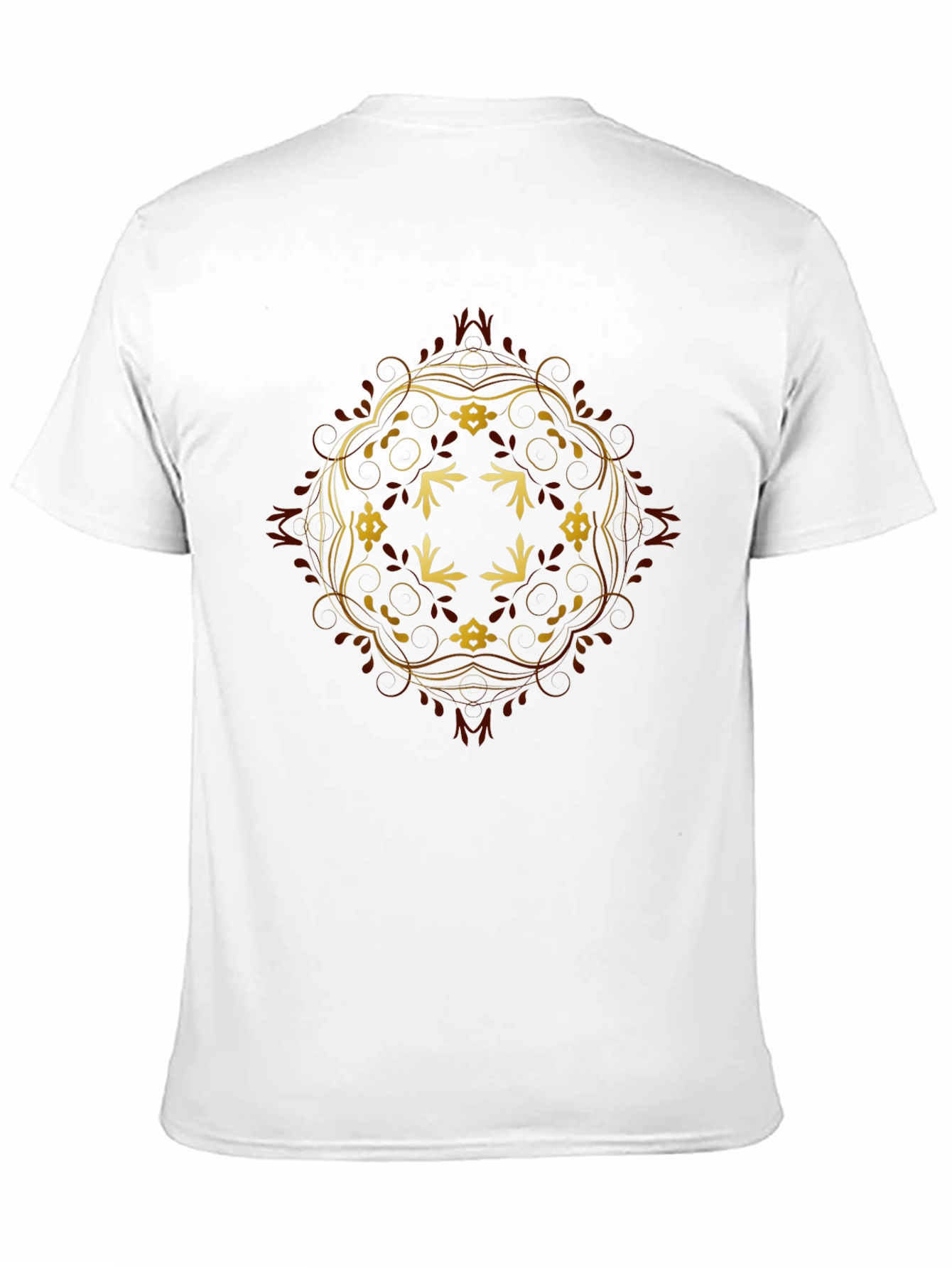 Golden Mandala Graphic Black T-Shirt