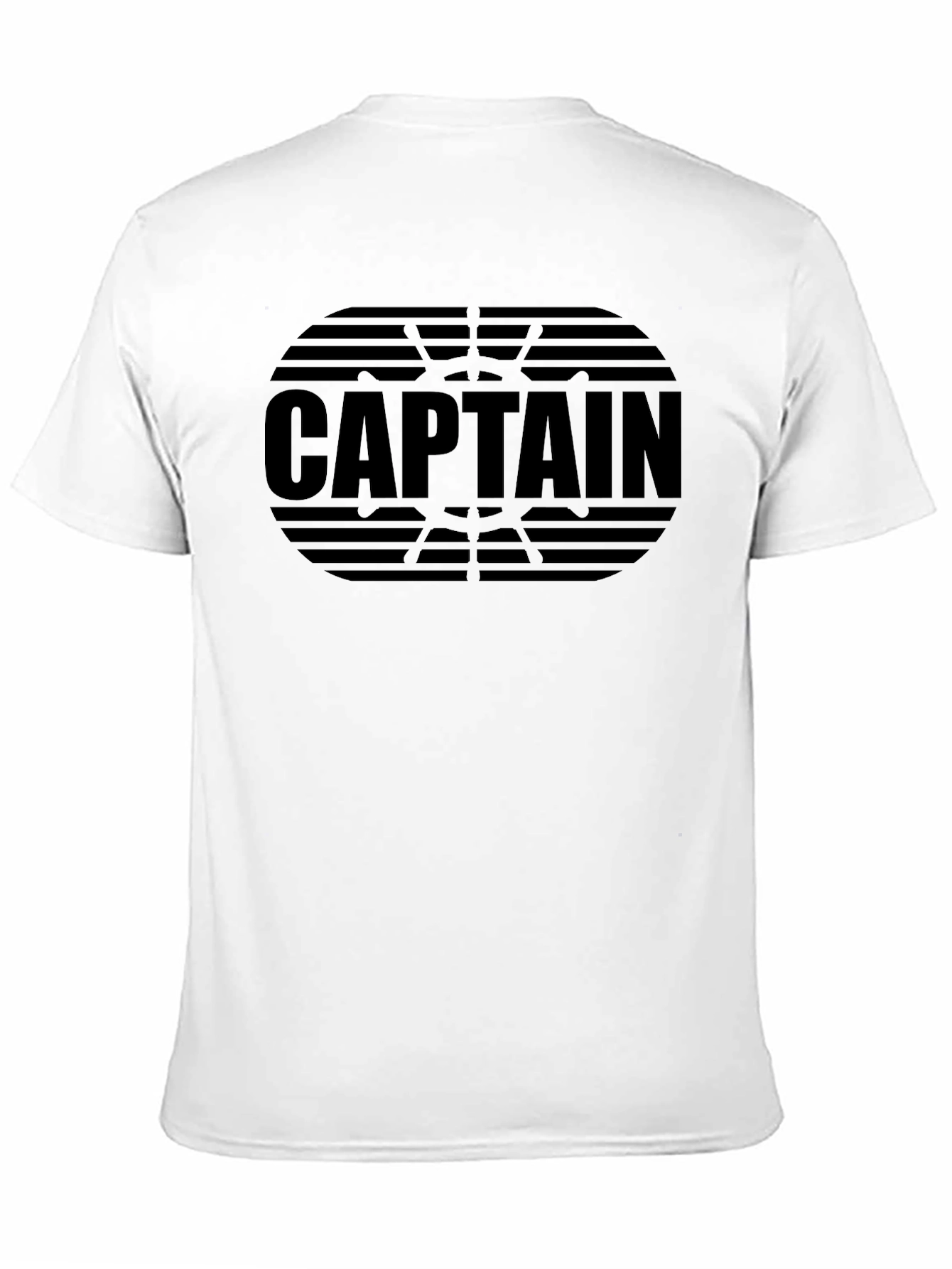 Captain Graphic Tee - Black Crew Neck T-Shirt