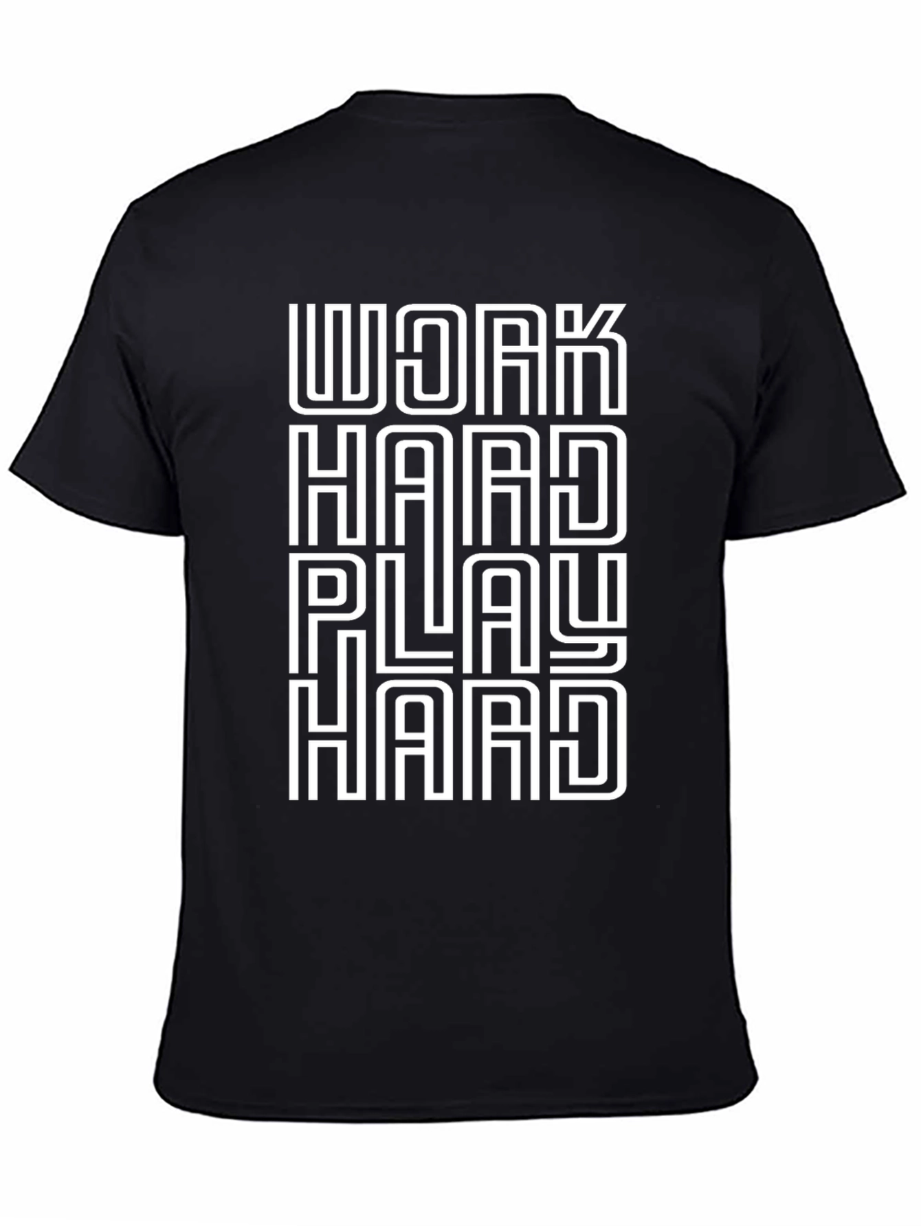 Work Hard Play Hard Graphic Tee - Black