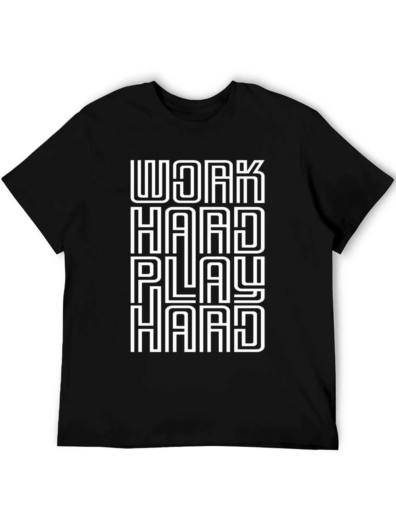 Work Hard Play Hard Graphic Tee - Black
