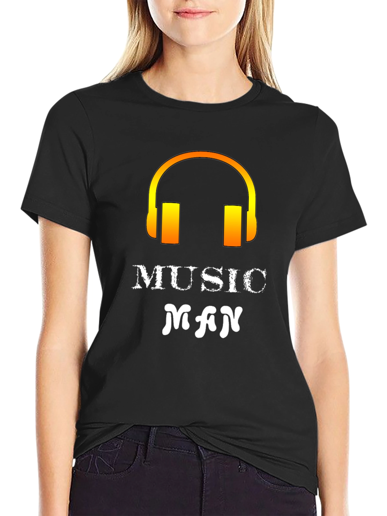 Music Man Graphic T-Shirt - Black