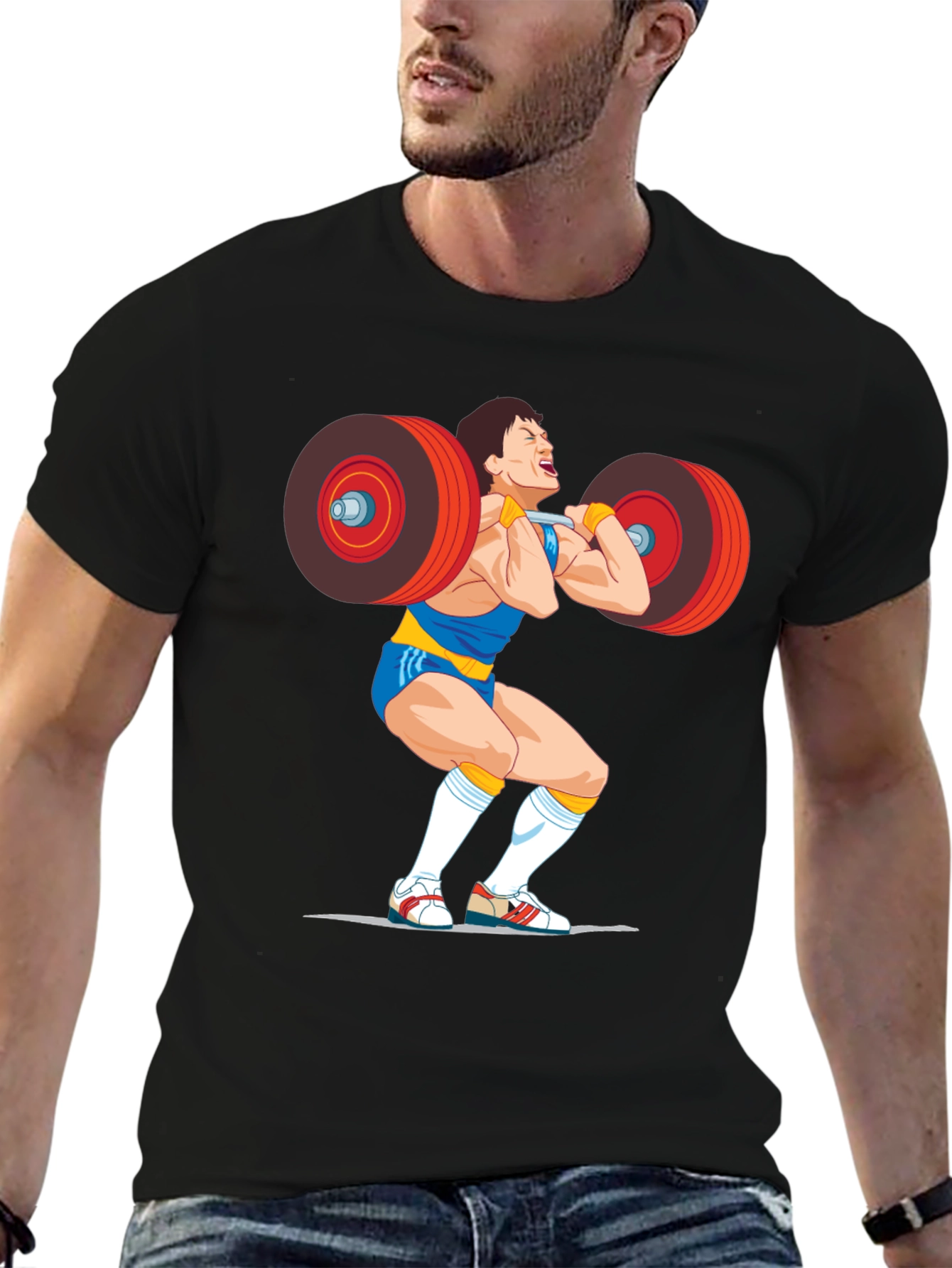 Weightlifter Graphic Tee - Power Clean Design