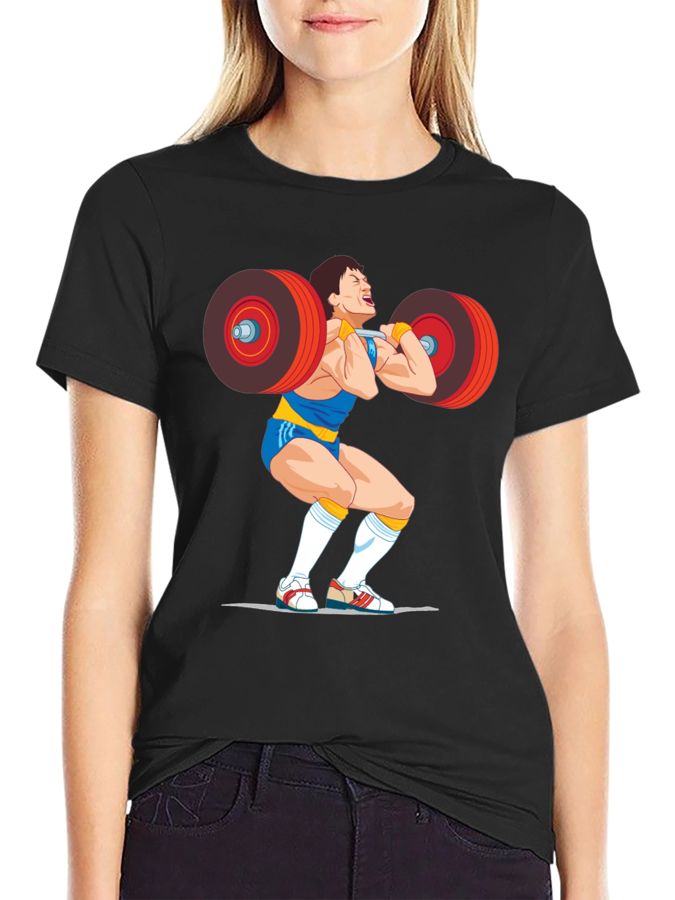 Weightlifter Graphic Tee - Power Clean Design