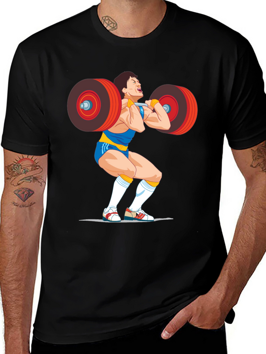 Weightlifter Graphic Tee - Power Clean Design