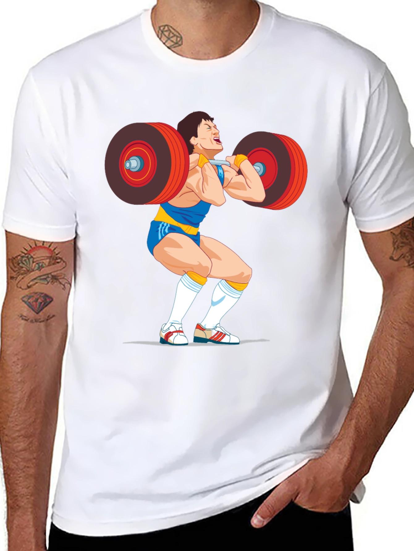 Weightlifter Graphic Tee - Power Clean Design
