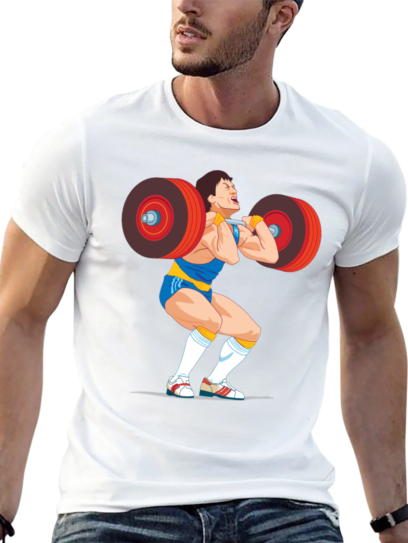 Weightlifter Graphic Tee - Power Clean Design
