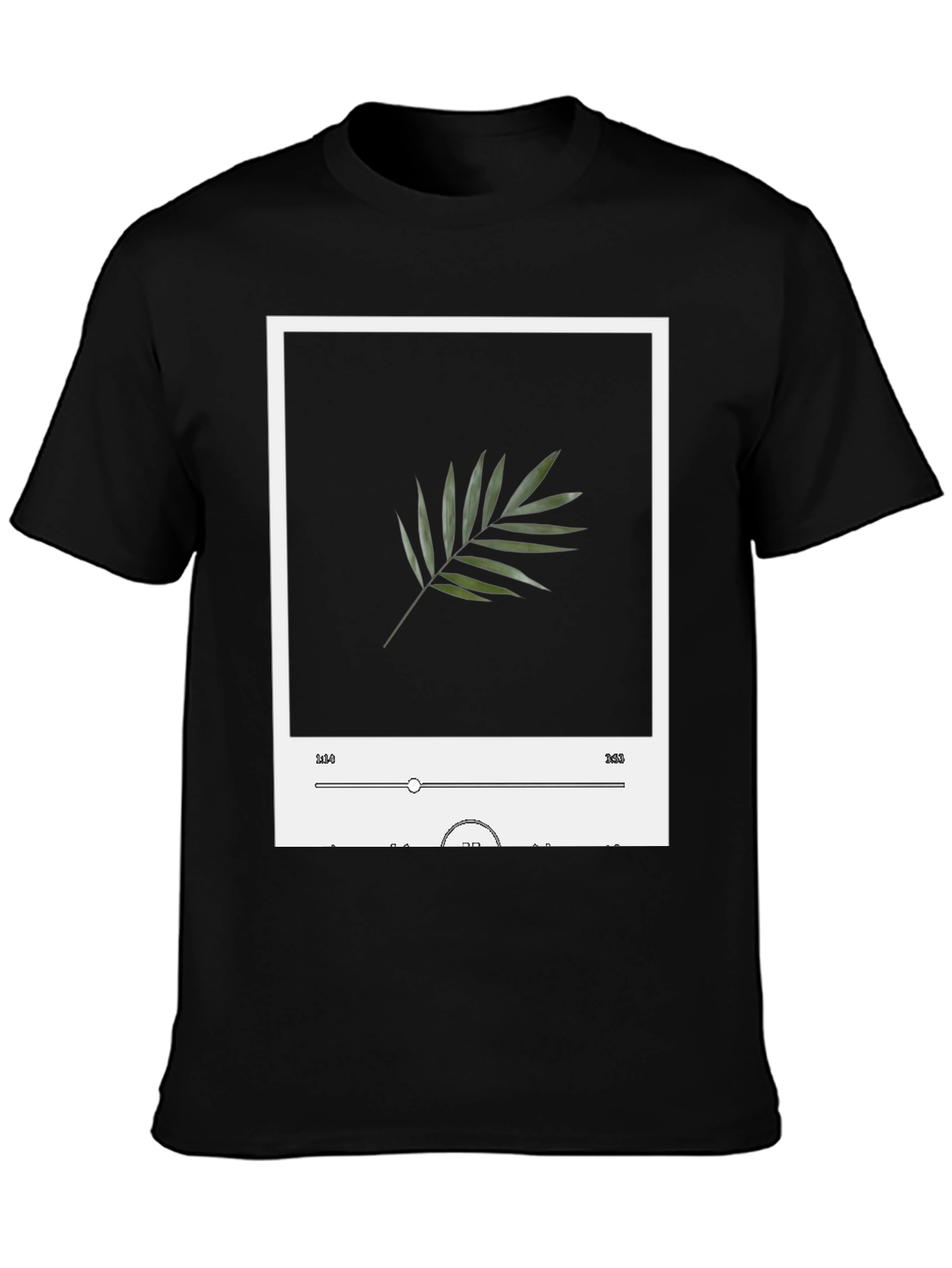 Leaf Music Player Black T-Shirt