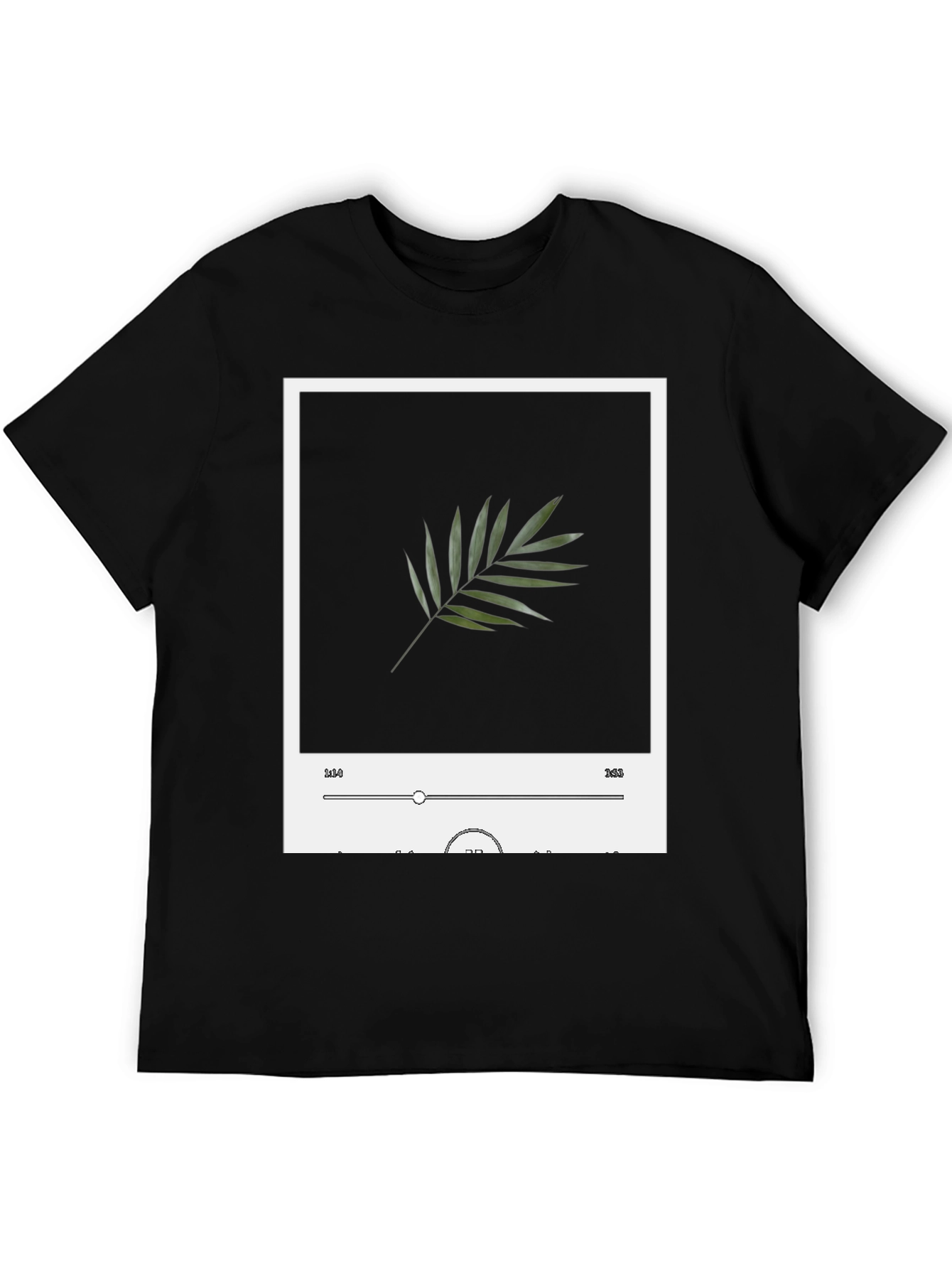 Leaf Music Player Black T-Shirt
