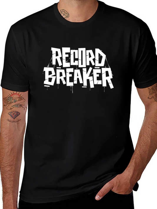 Record Breaker Black Graphic Tee