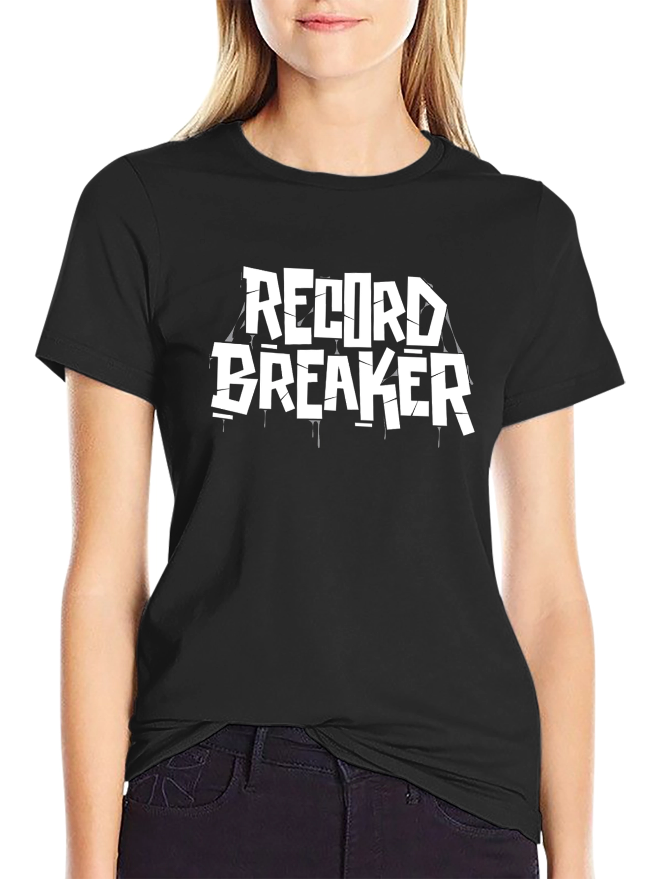 Record Breaker Black Graphic Tee