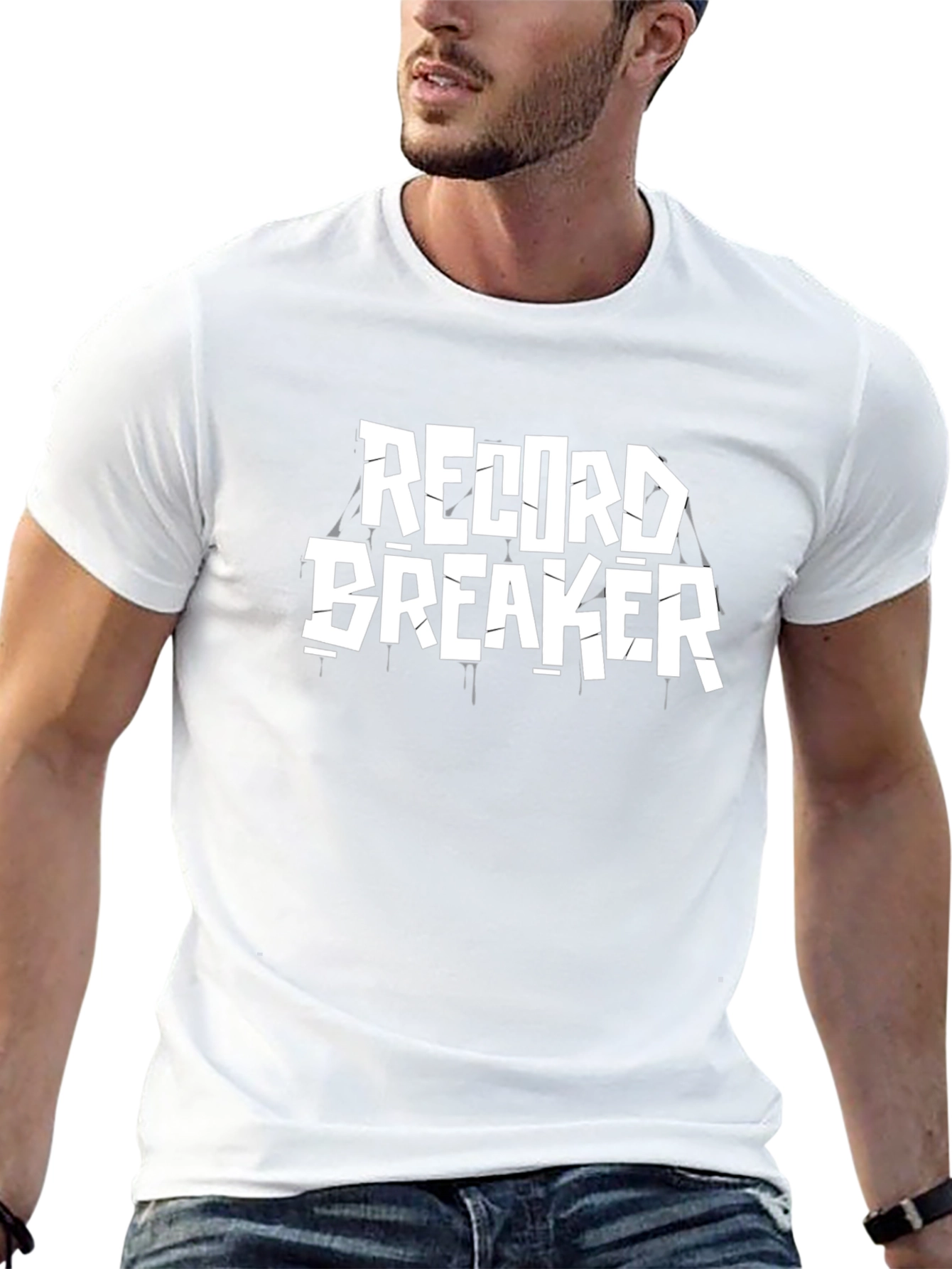 Record Breaker Black Graphic Tee