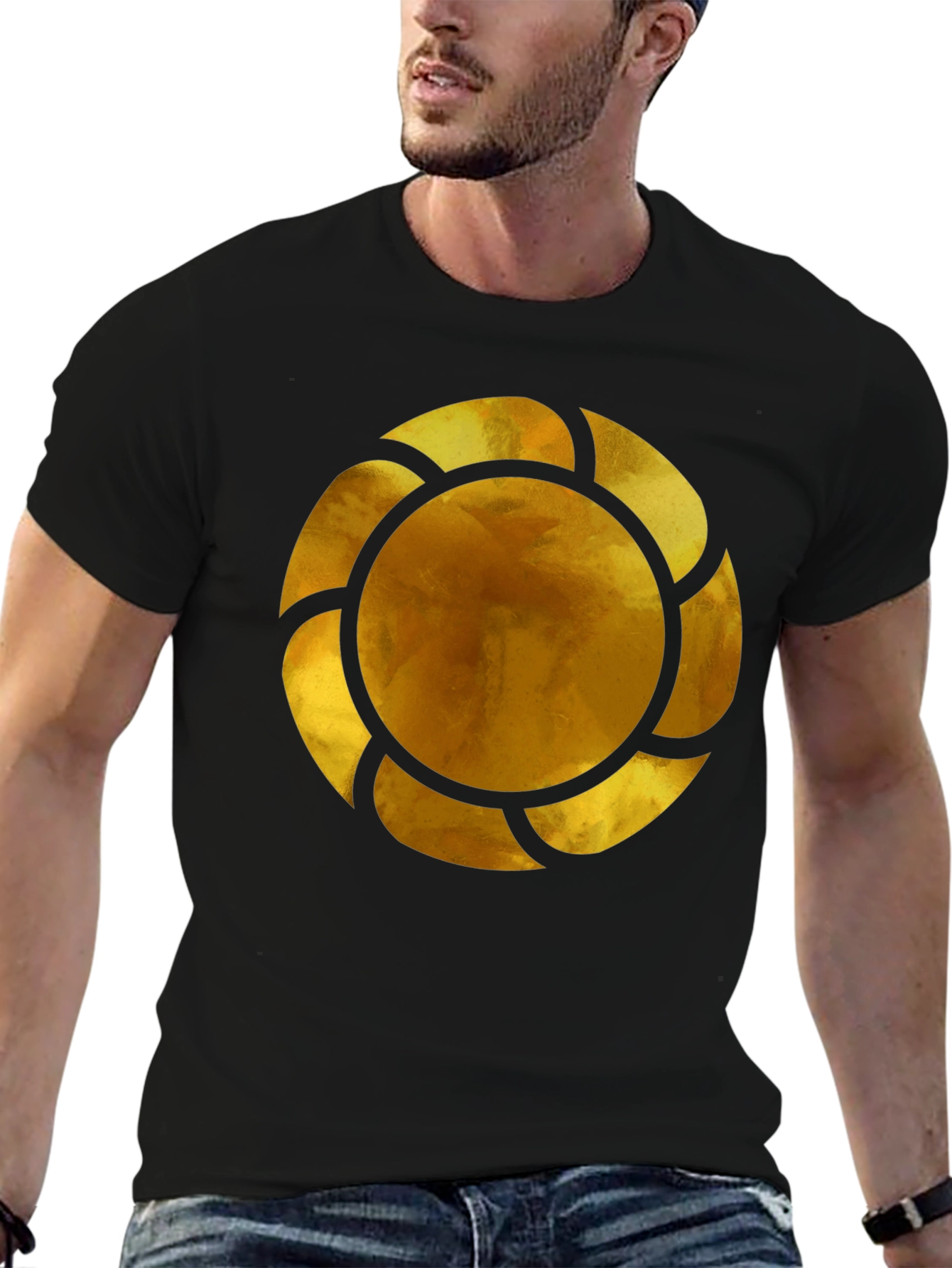 Golden Emblem Black T-Shirt
