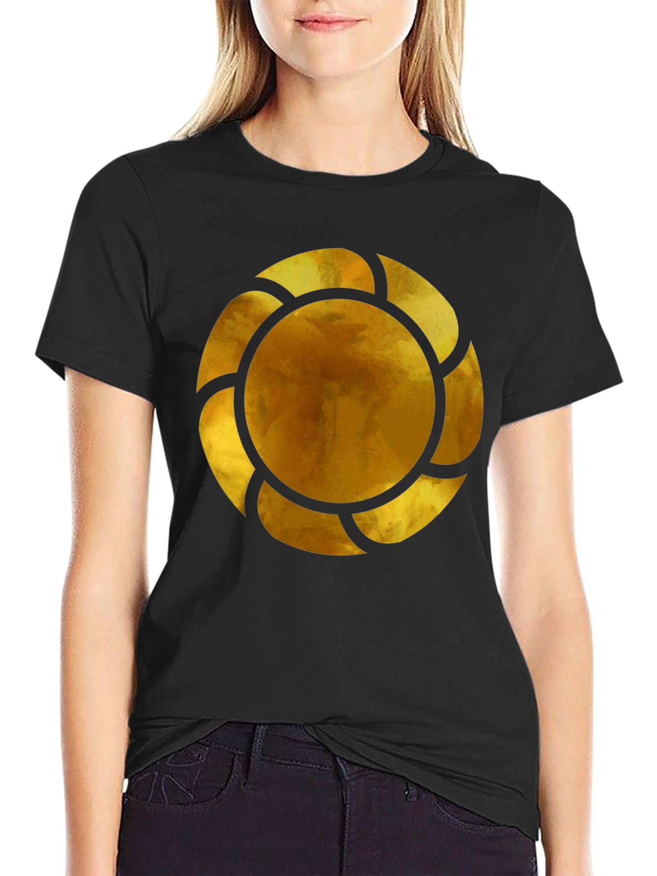 Golden Emblem Black T-Shirt