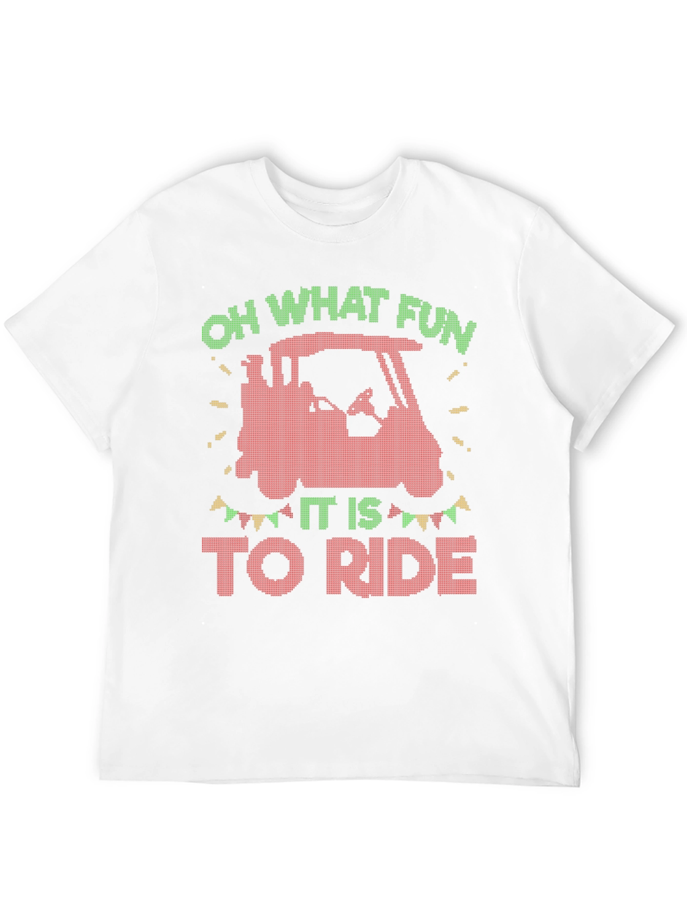 Oh What Fun to Ride Christmas Golf Cart T-Shirt