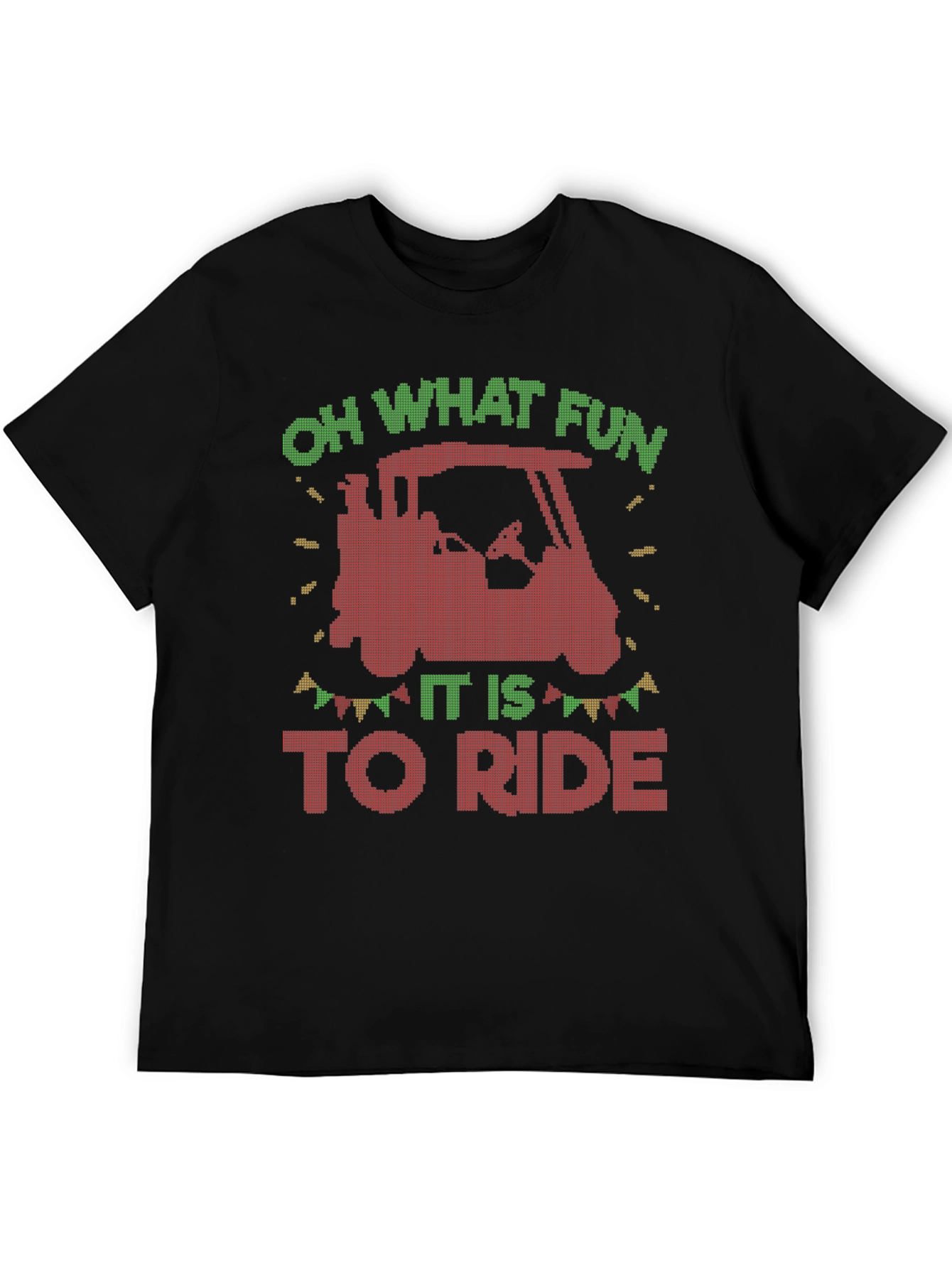Oh What Fun to Ride Christmas Golf Cart T-Shirt
