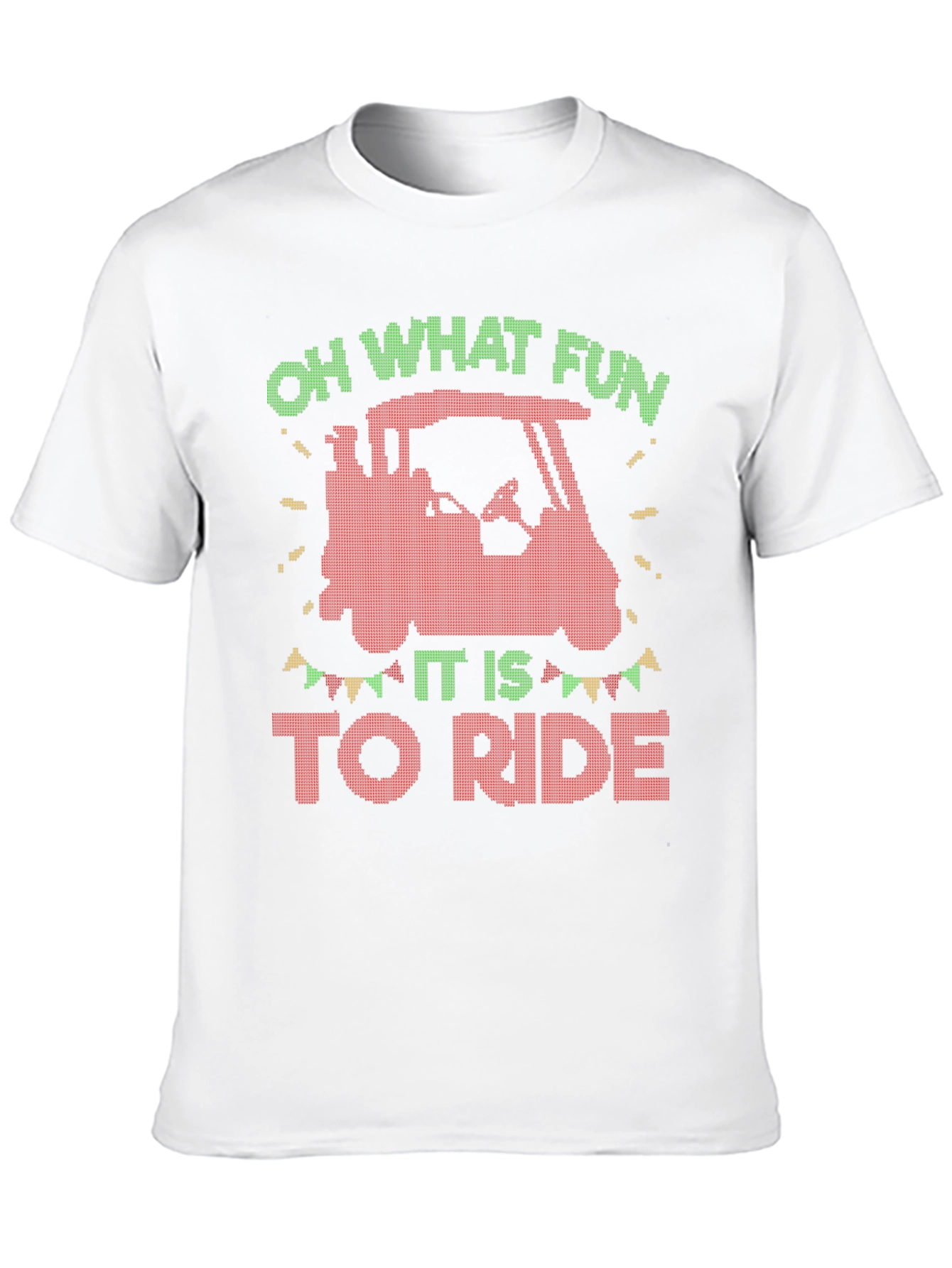 Oh What Fun to Ride Christmas Golf Cart T-Shirt
