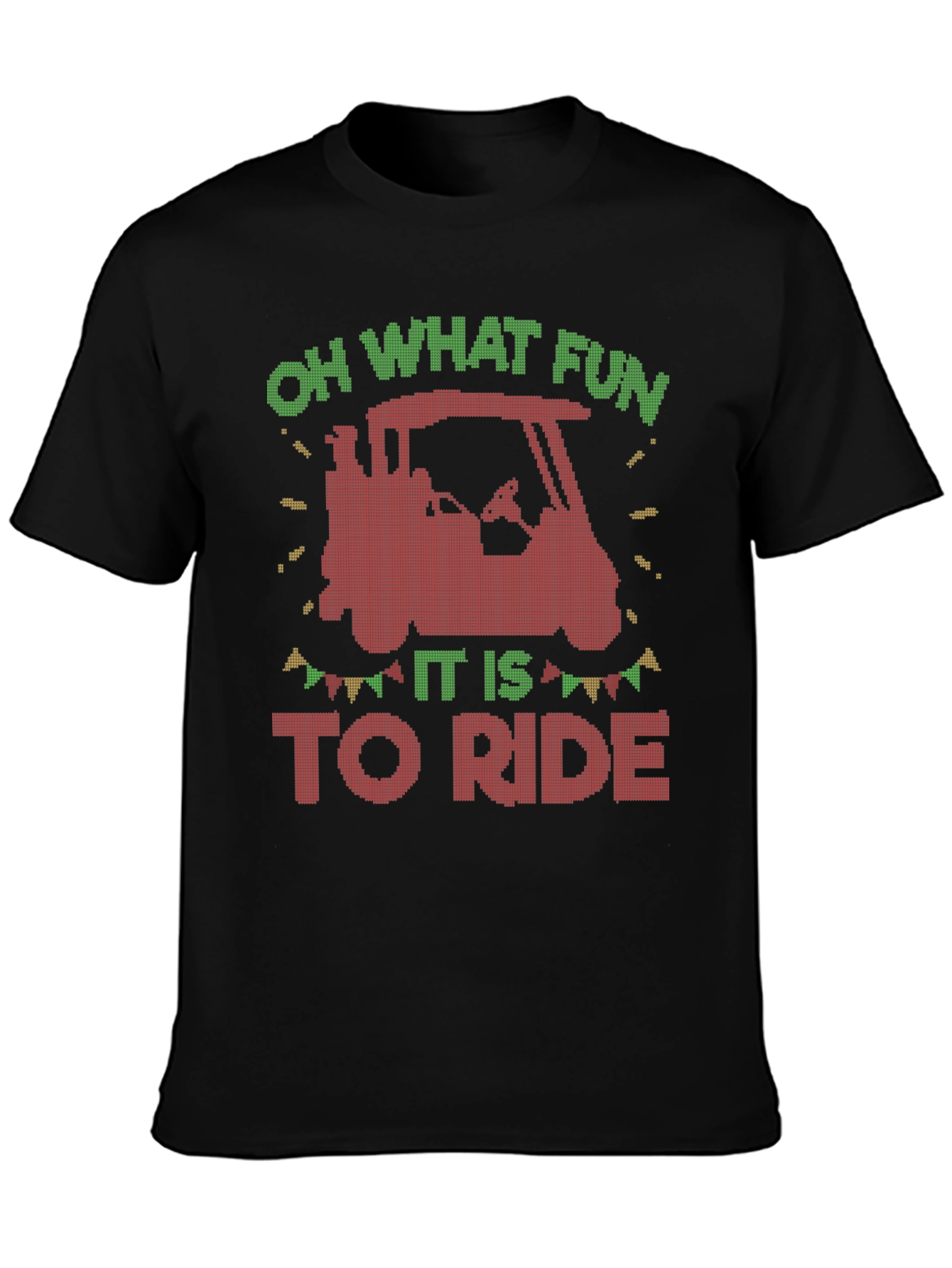 Oh What Fun to Ride Christmas Golf Cart T-Shirt