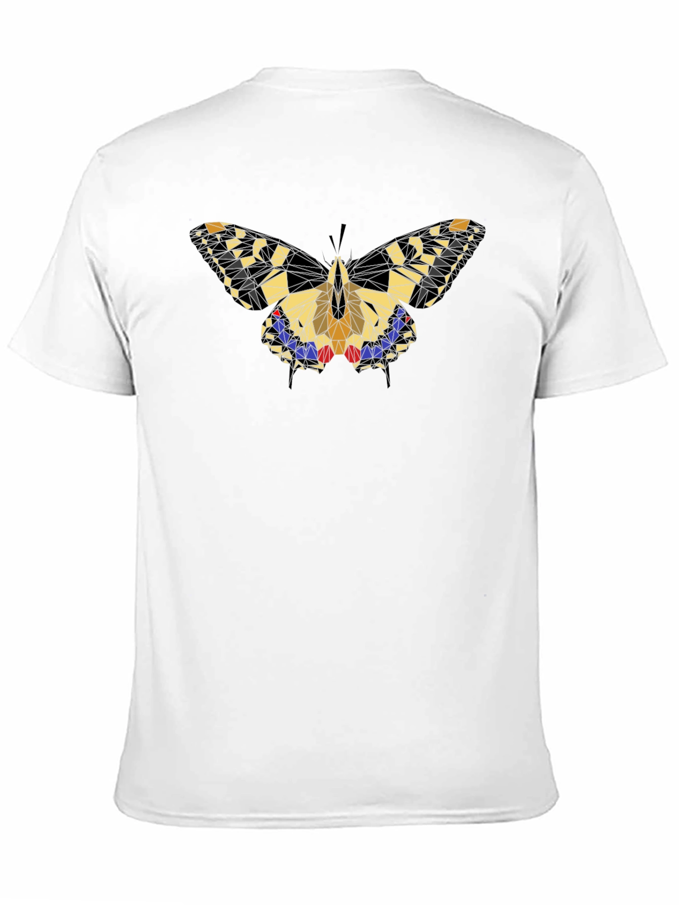 Geometric Butterfly Graphic Black T-Shirt