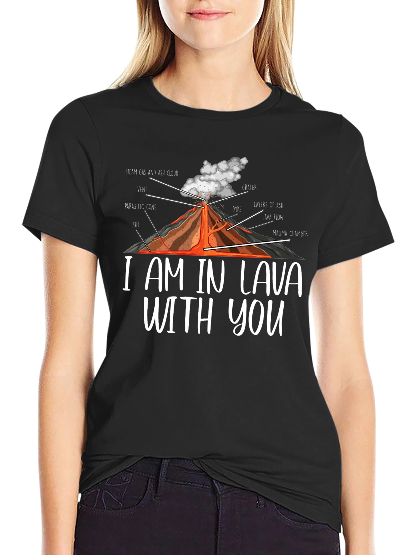 I Am In Lava With You Volcano Anatomy T-Shirt